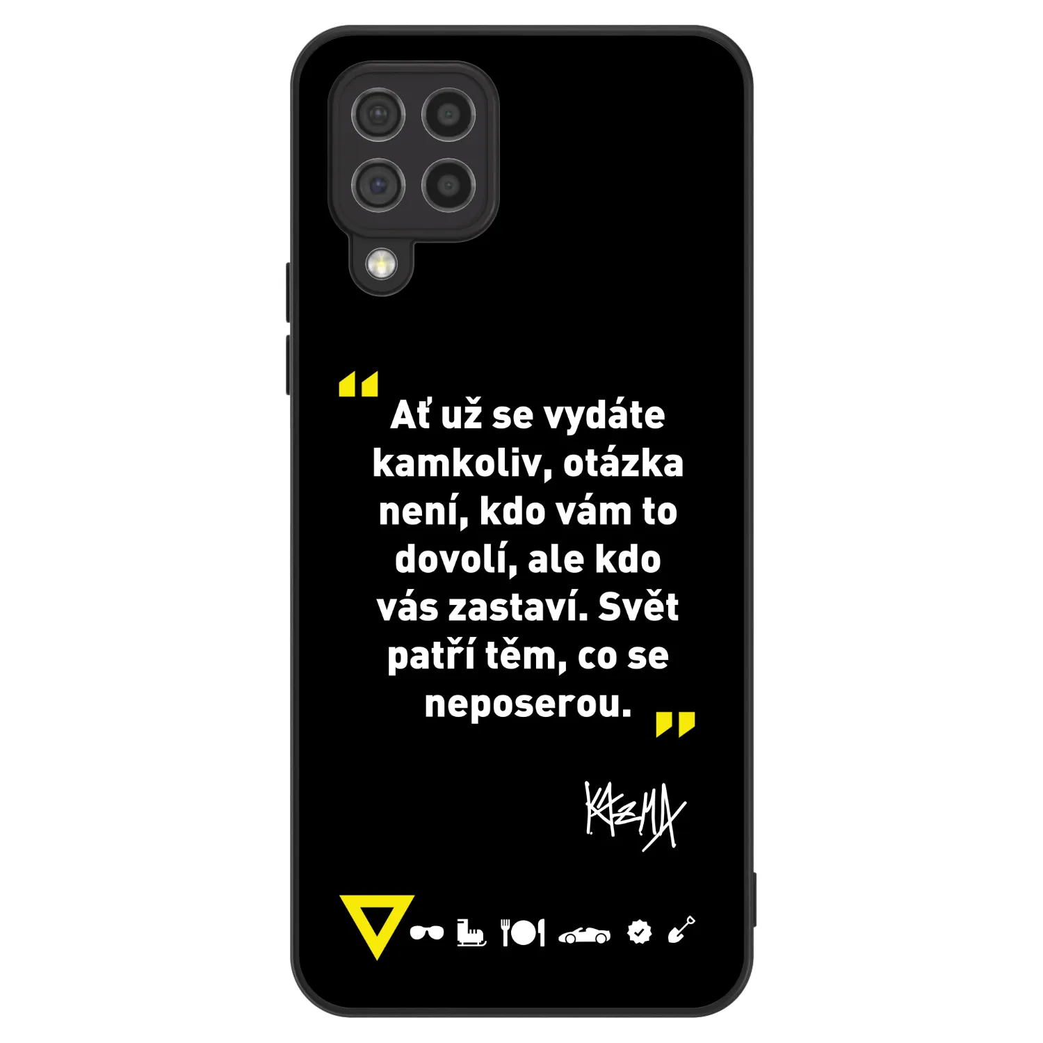 Picasee ULTIMATE CASE pro Samsung Galaxy A22 A225F 4G - Kazma - SVĚT PATŘÍ TĚM, CO SE NEPOSEROU