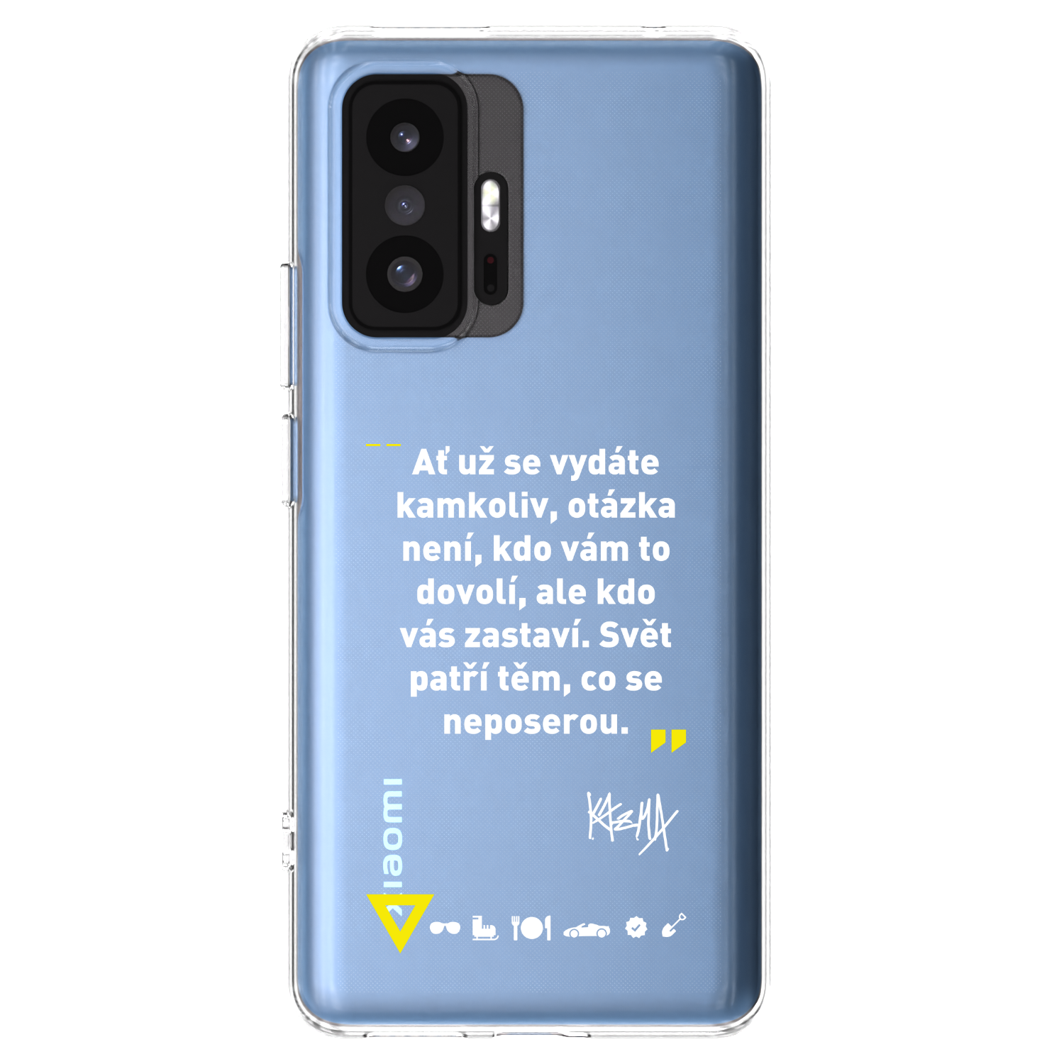 Picasee silikonový průhledný obal pro Xiaomi 11T - Kazma - SVĚT PATŘÍ TĚM, CO SE NEPOSEROU