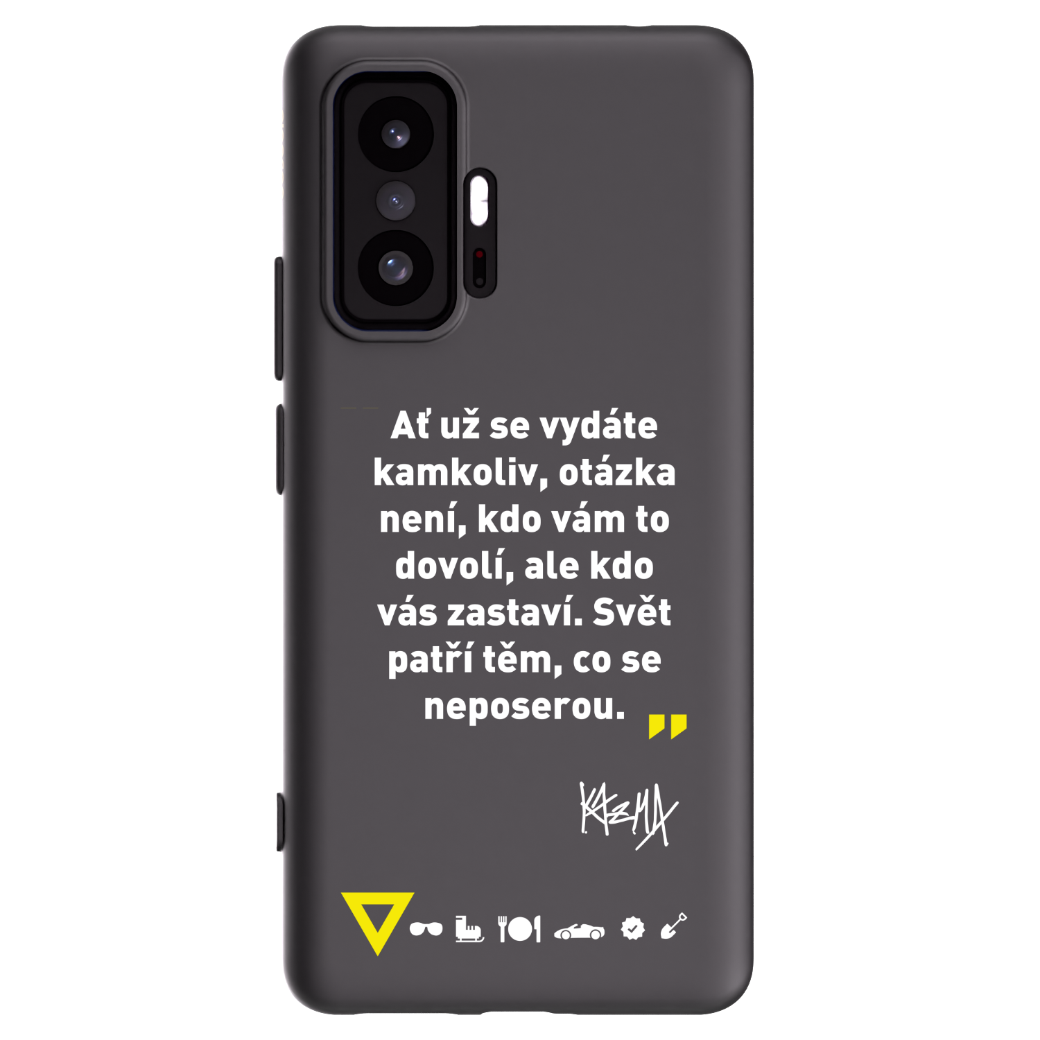 Picasee silikonový černý obal pro Xiaomi 11T - Kazma - SVĚT PATŘÍ TĚM, CO SE NEPOSEROU