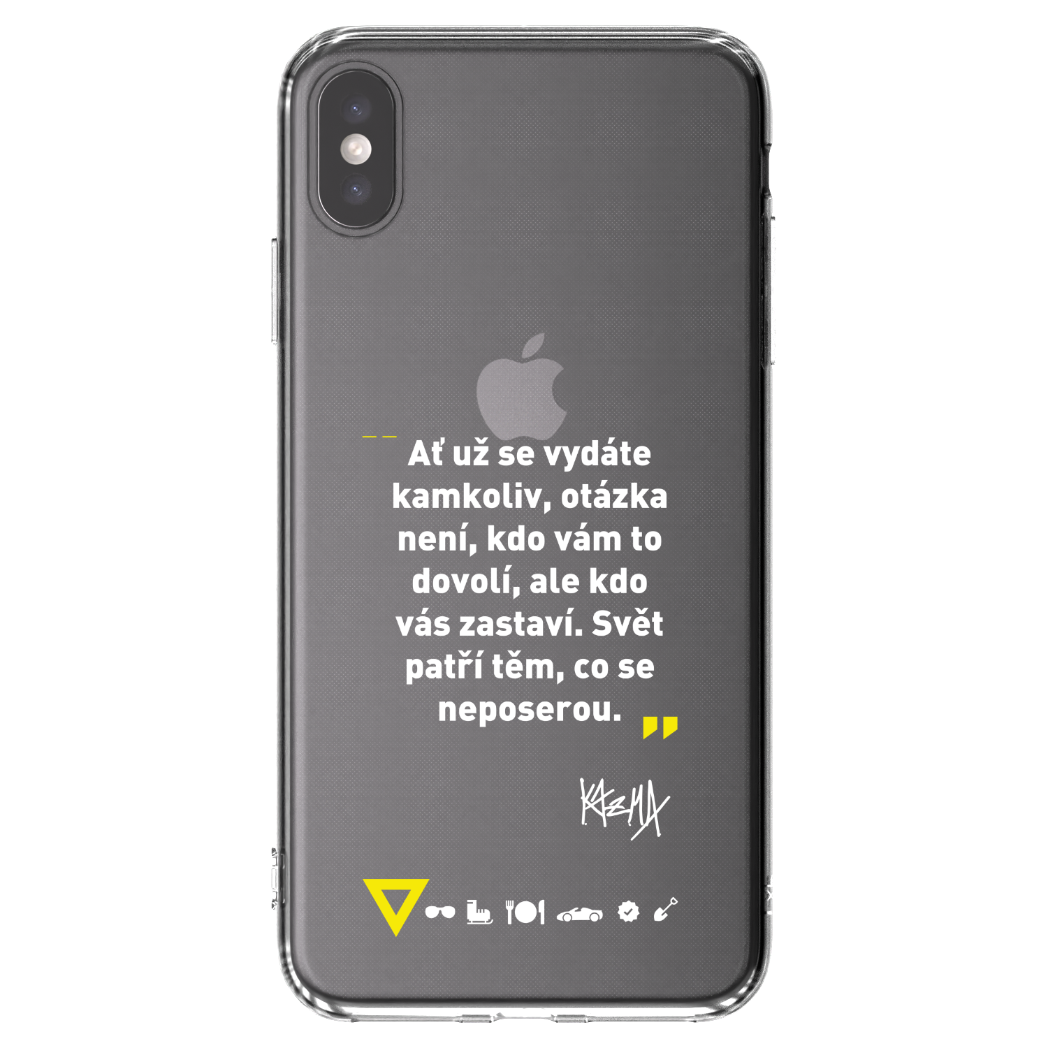 Picasee silikonový průhledný obal pro Apple iPhone XS Max - Kazma - SVĚT PATŘÍ TĚM, CO SE NEPOSEROU