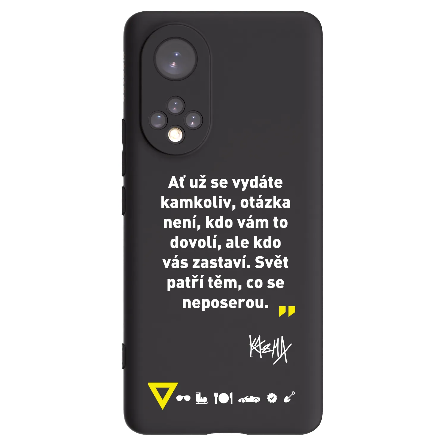 Picasee silikonový černý obal pro Honor 50 5G - Kazma - SVĚT PATŘÍ TĚM, CO SE NEPOSEROU
