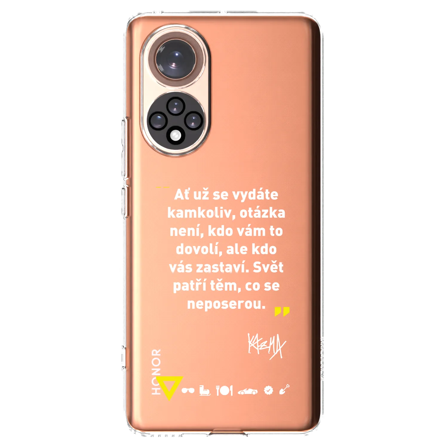Picasee silikonový průhledný obal pro Honor 50 5G - Kazma - SVĚT PATŘÍ TĚM, CO SE NEPOSEROU