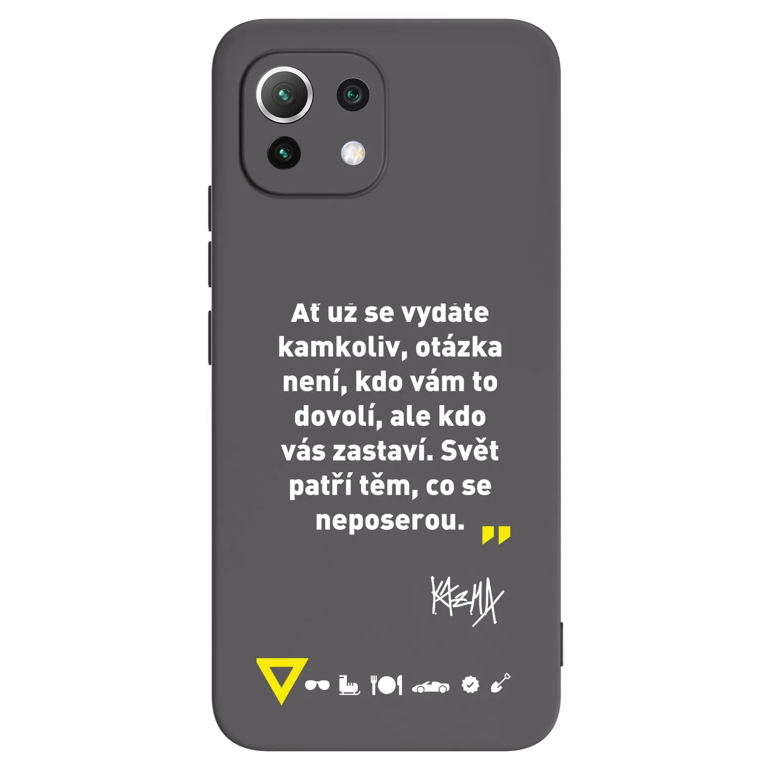 Picasee silikonový černý obal pro Xiaomi 11 Lite 5G NE - Kazma - SVĚT PATŘÍ TĚM, CO SE NEPOSEROU