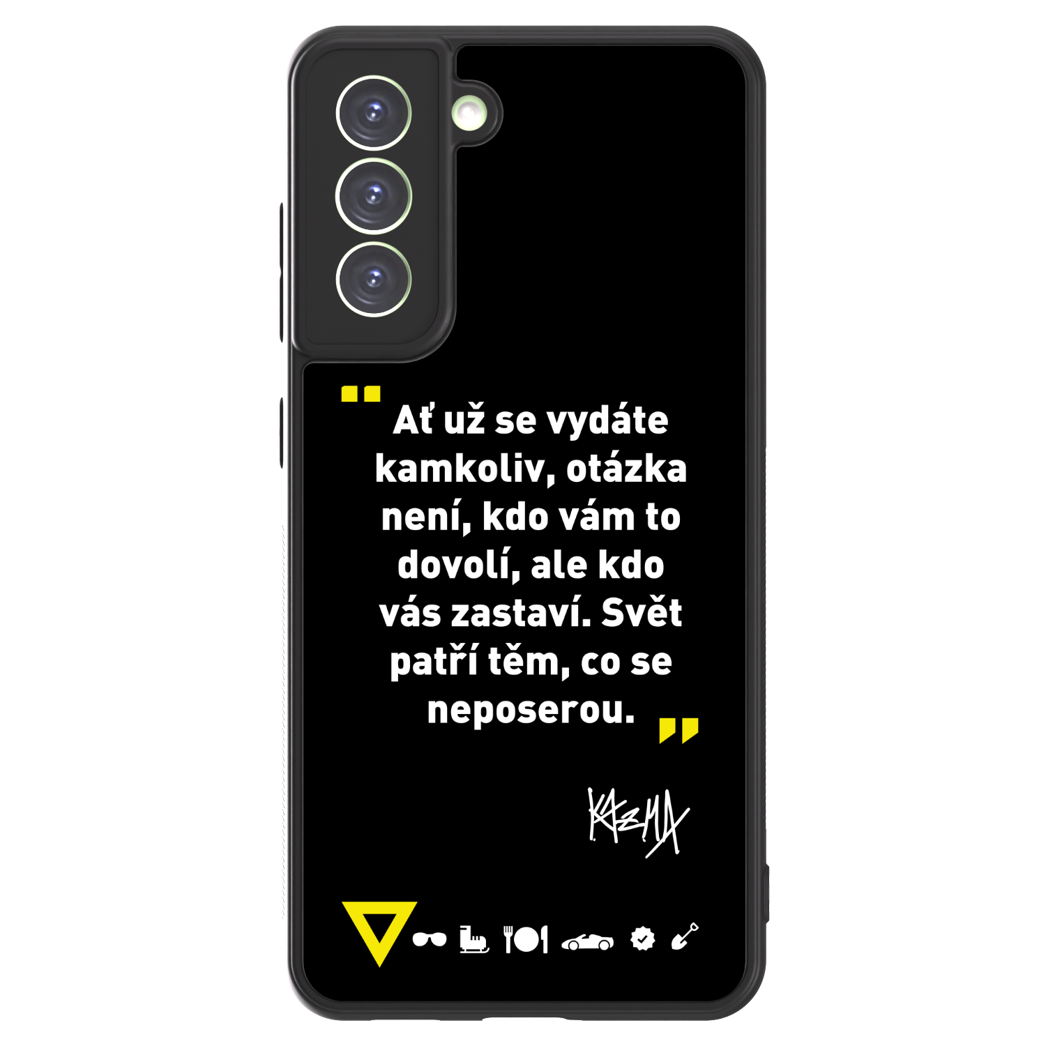 Picasee ULTIMATE CASE pro Samsung Galaxy S21 FE 5G - Kazma - SVĚT PATŘÍ TĚM, CO SE NEPOSEROU