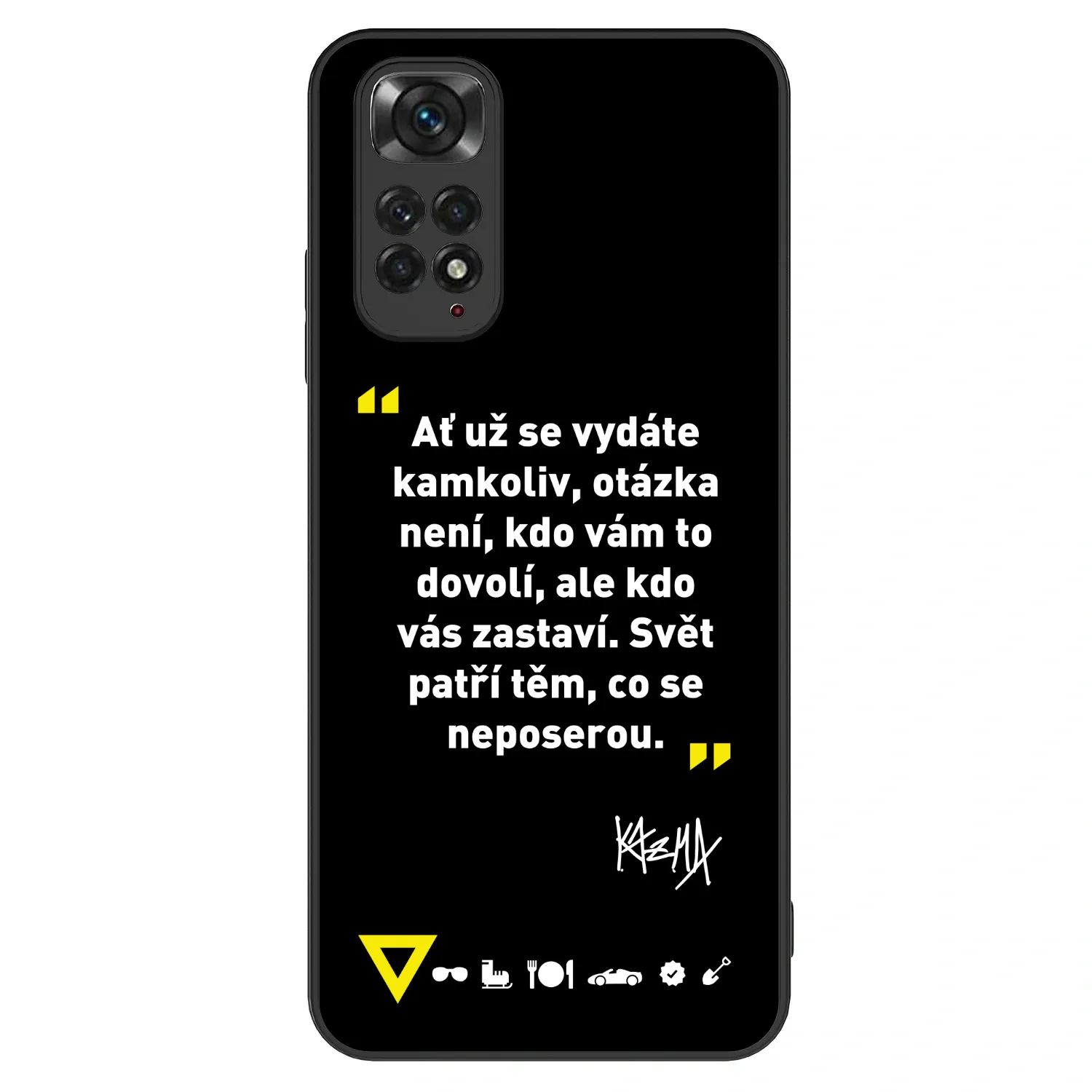Picasee ULTIMATE CASE pro Xiaomi Redmi Note 11 - Kazma - SVĚT PATŘÍ TĚM, CO SE NEPOSEROU