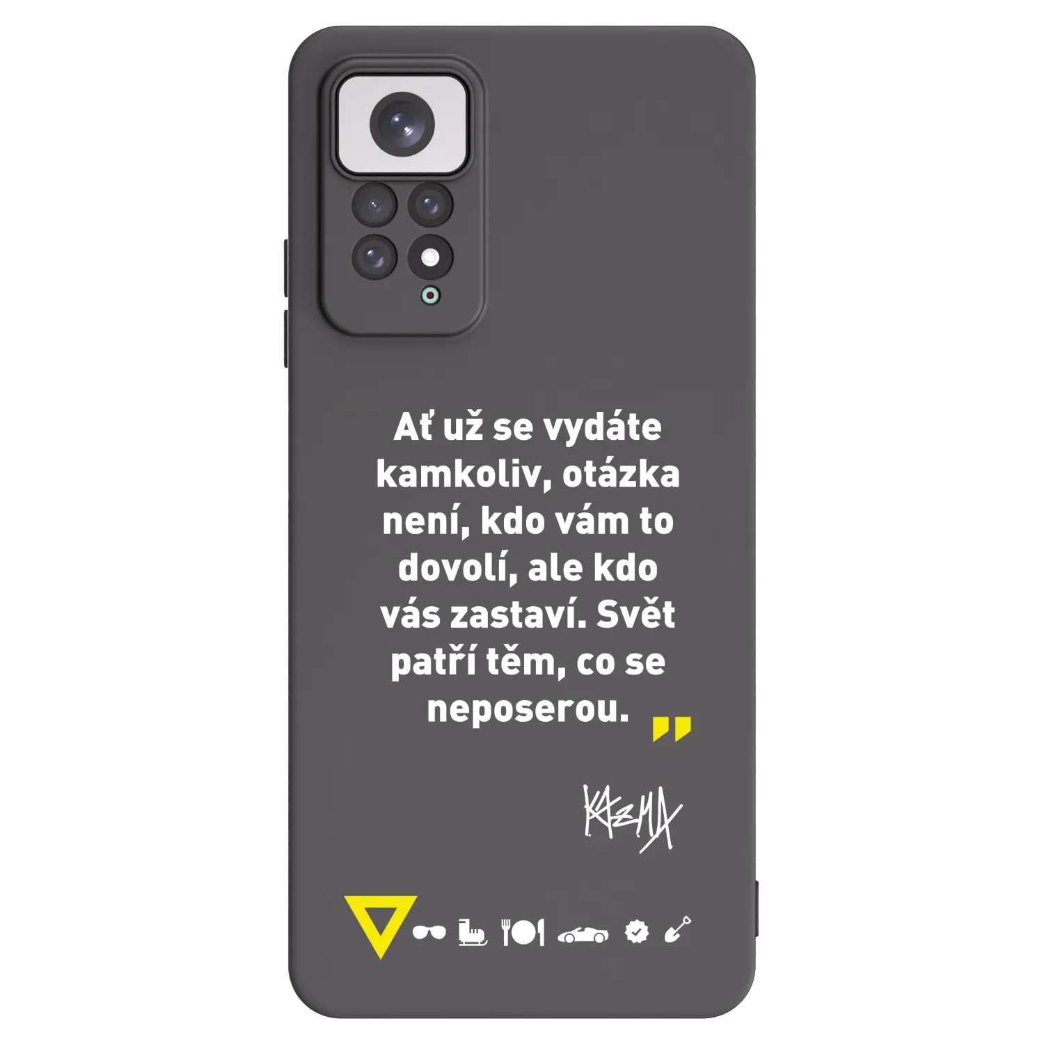 Picasee silikonový černý obal pro Xiaomi Redmi Note 11 - Kazma - SVĚT PATŘÍ TĚM, CO SE NEPOSEROU