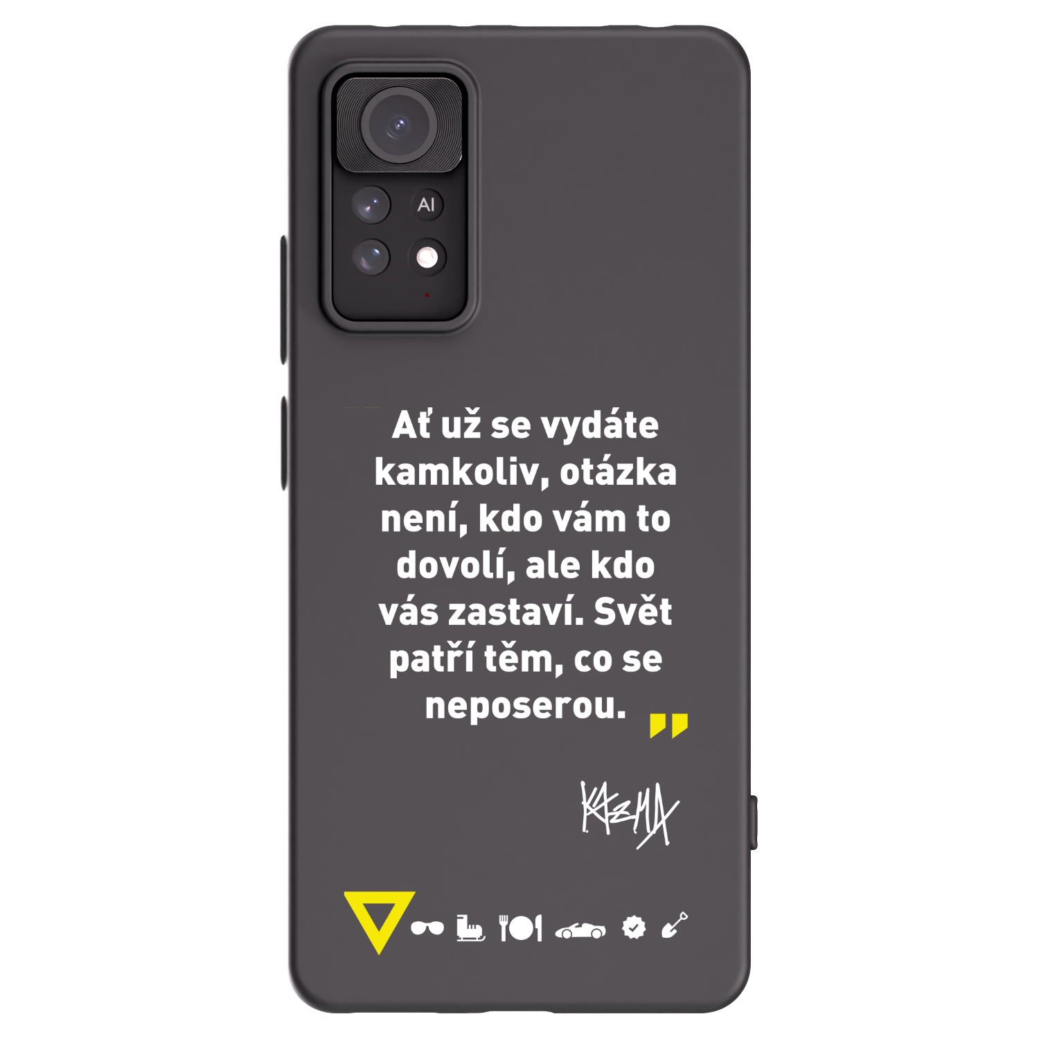 Picasee silikonový černý obal pro Xiaomi Redmi Note 11 Pro - Kazma - SVĚT PATŘÍ TĚM, CO SE NEPOSEROU