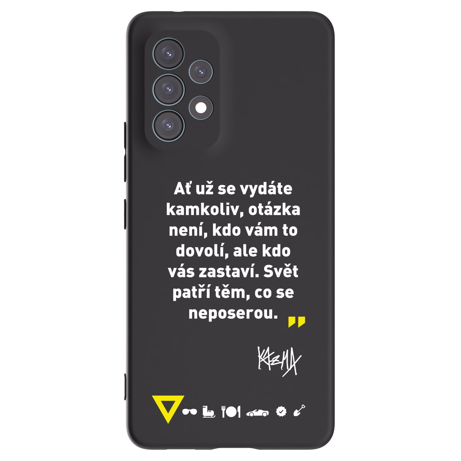 Picasee silikonový černý obal pro Samsung Galaxy A53 5G A536 - Kazma - SVĚT PATŘÍ TĚM, CO SE NEPOSEROU