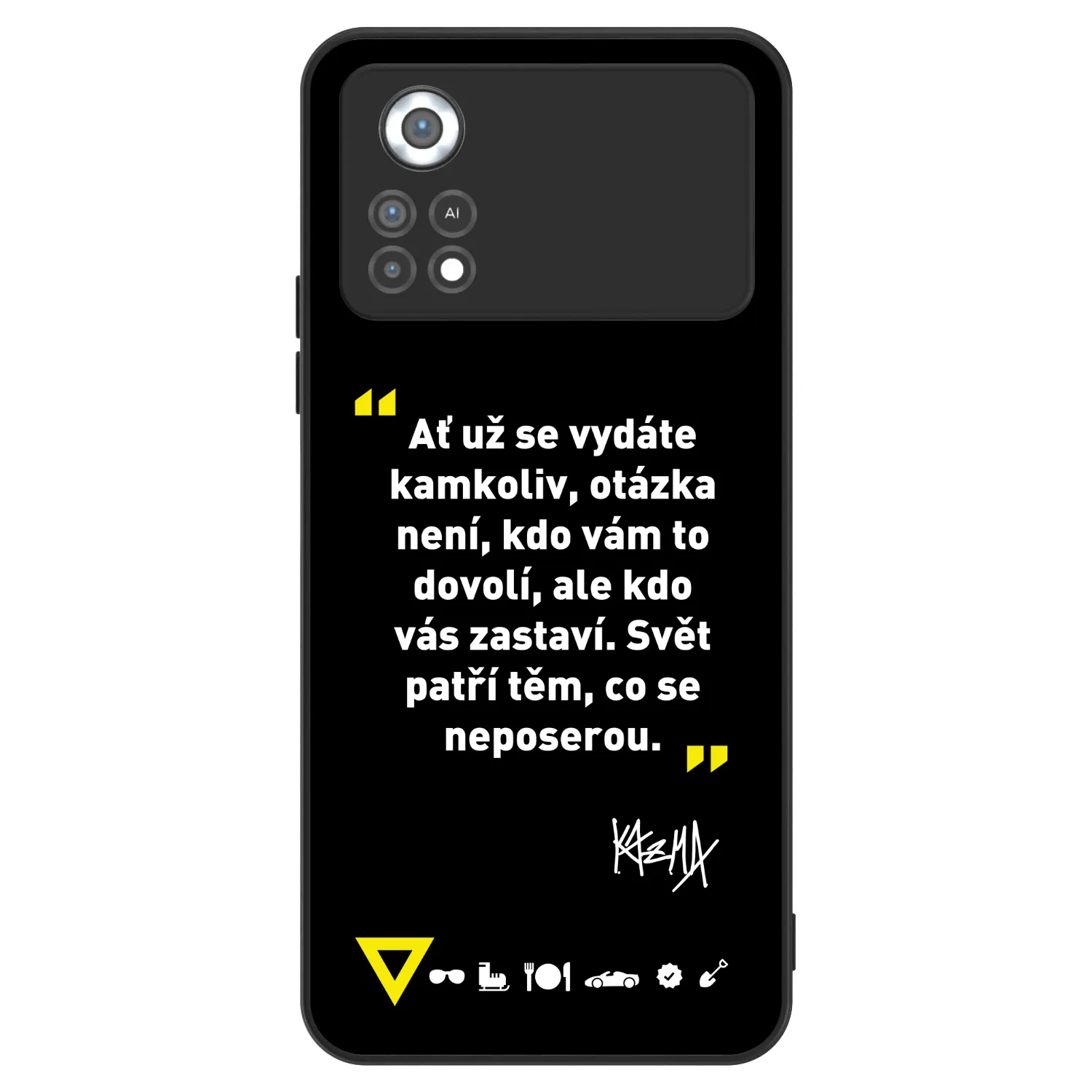 Picasee ULTIMATE CASE pro Xiaomi Poco X4 Pro 5G - Kazma - SVĚT PATŘÍ TĚM, CO SE NEPOSEROU