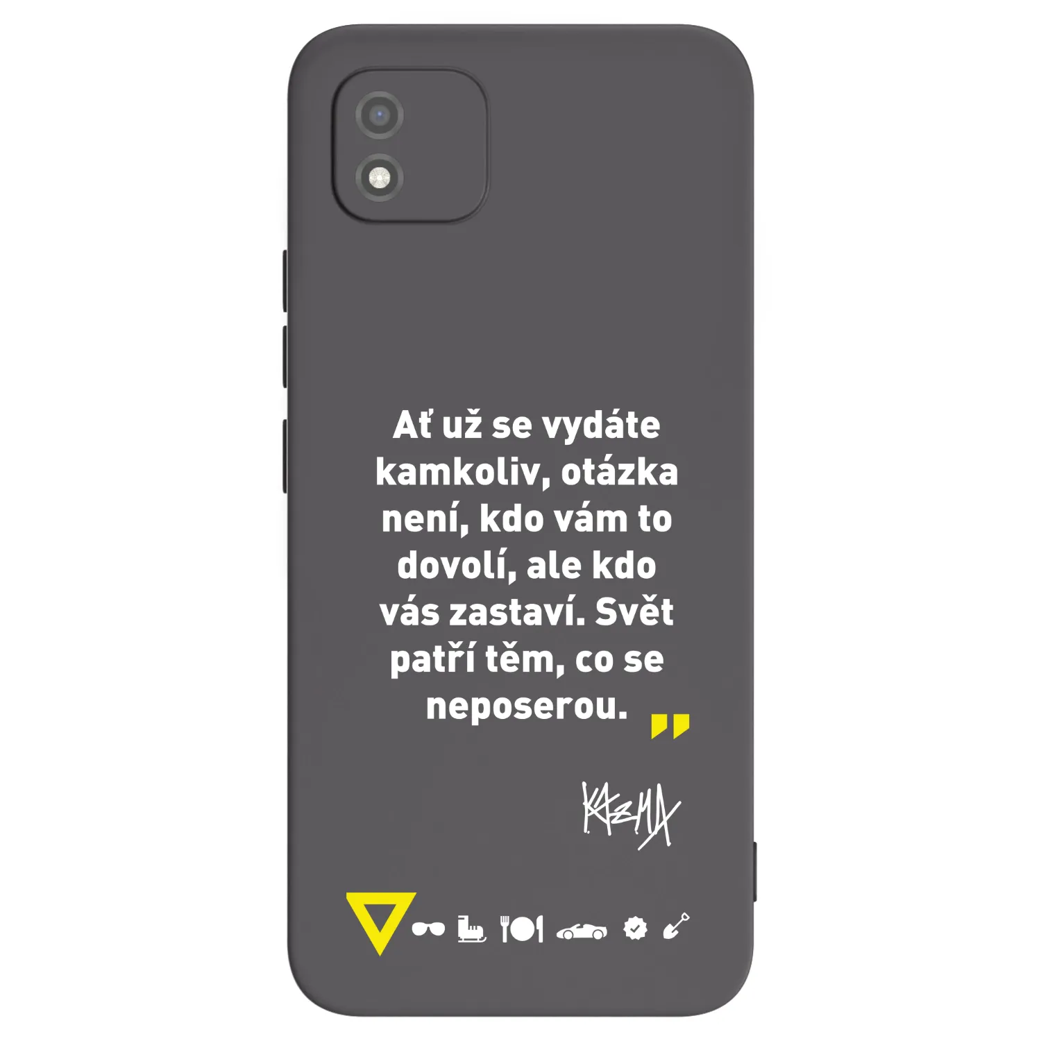 Picasee silikonový černý obal pro Realme C11 (2021) - Kazma - SVĚT PATŘÍ TĚM, CO SE NEPOSEROU