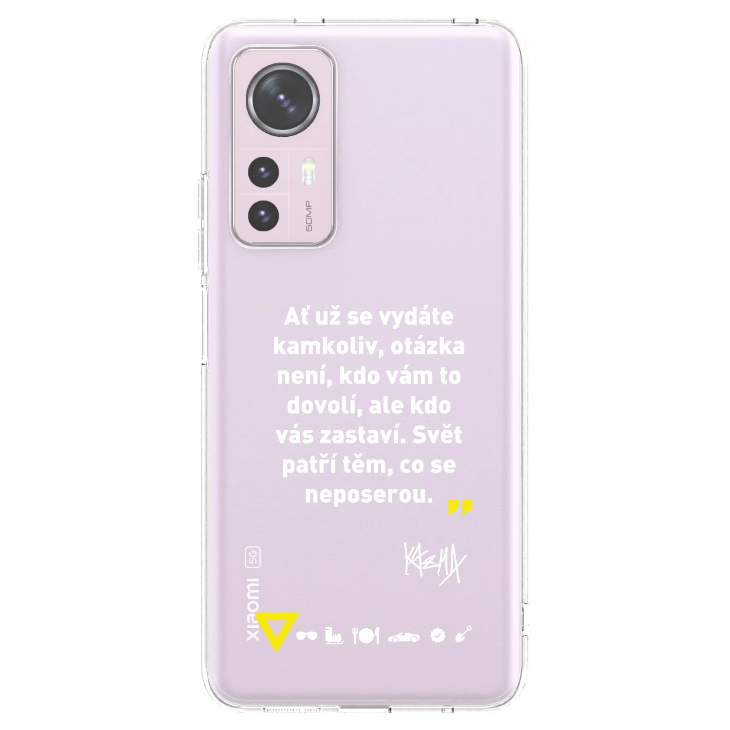 Picasee silikonový průhledný obal pro Xiaomi 12 - Kazma - SVĚT PATŘÍ TĚM, CO SE NEPOSEROU