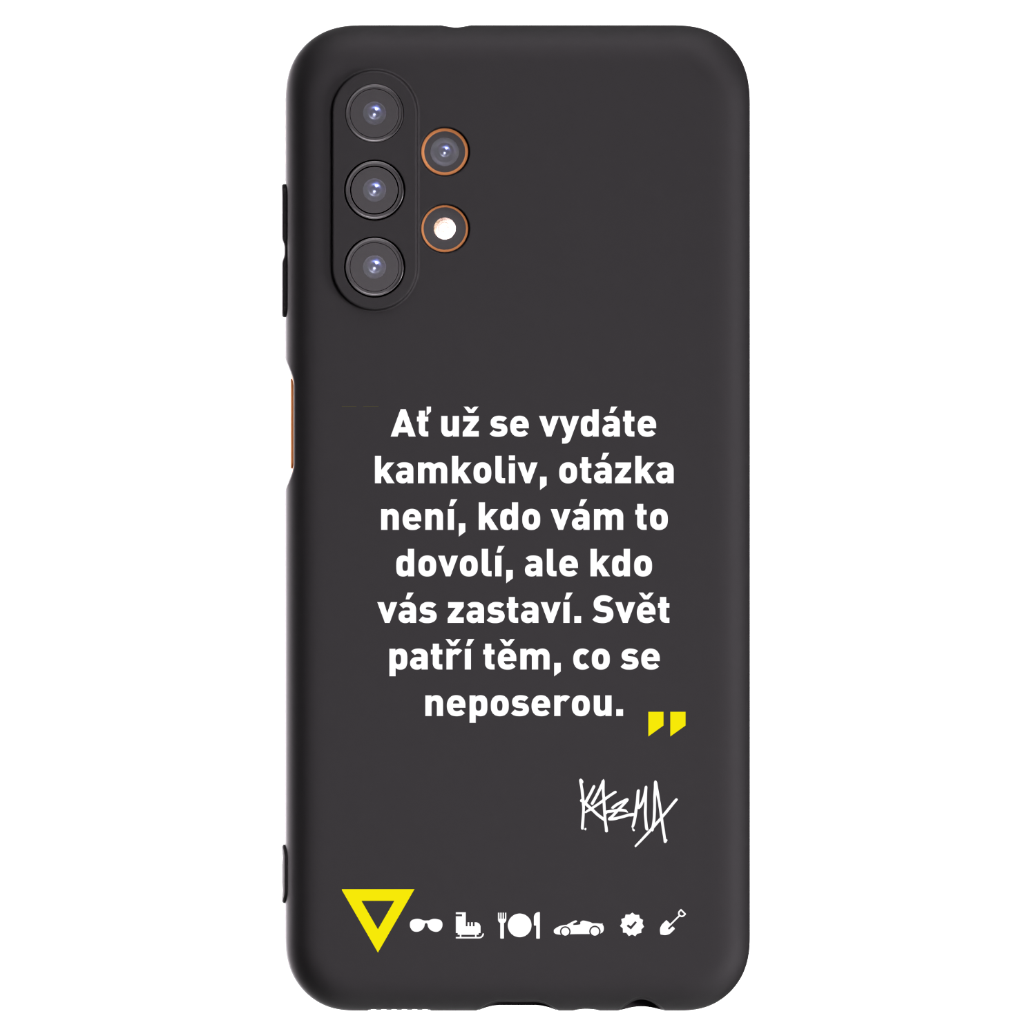 Picasee silikonový černý obal pro Samsung Galaxy A13 4G A135 - Kazma - SVĚT PATŘÍ TĚM, CO SE NEPOSEROU