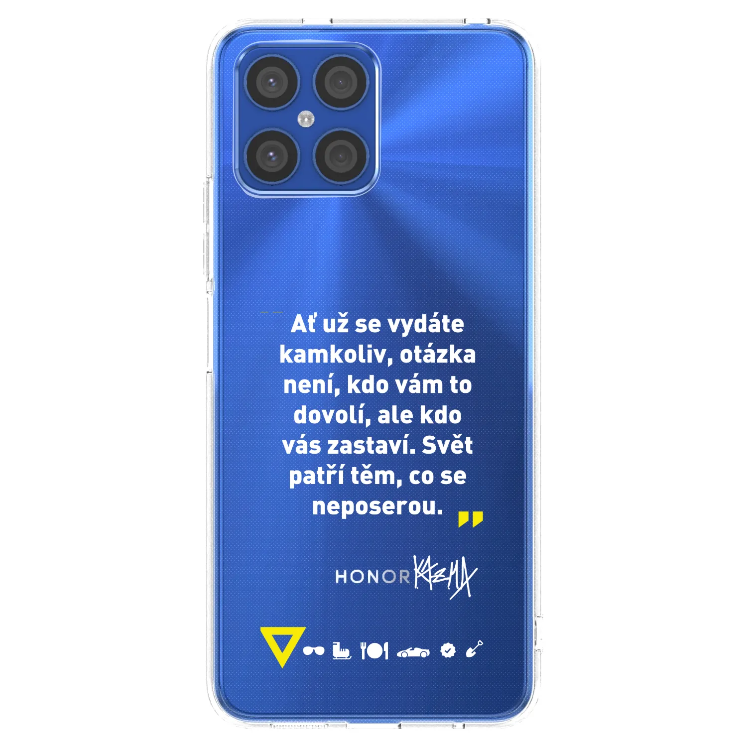 Picasee silikonový průhledný obal pro Honor X8 4G - Kazma - SVĚT PATŘÍ TĚM, CO SE NEPOSEROU
