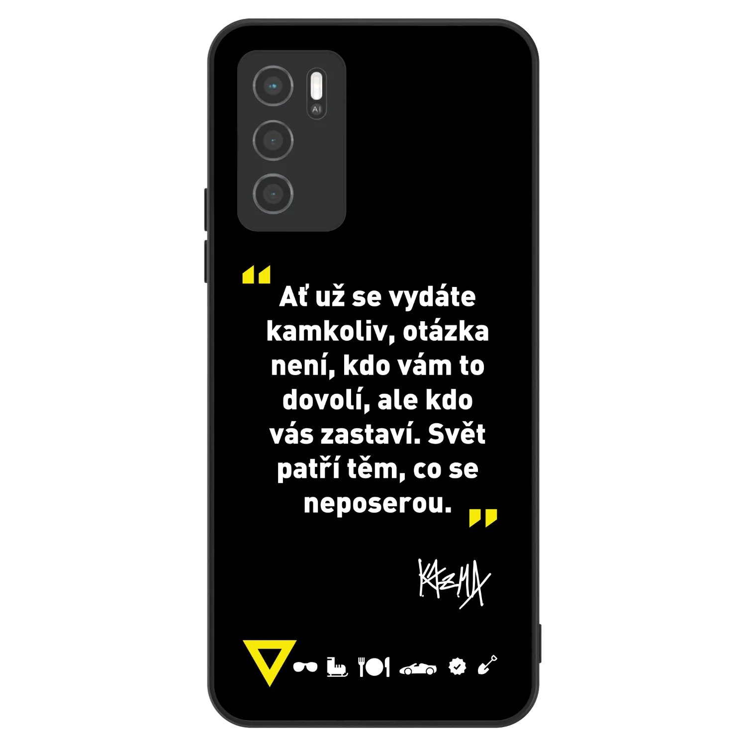 Picasee ULTIMATE CASE pro OPPO A16s - Kazma - SVĚT PATŘÍ TĚM, CO SE NEPOSEROU