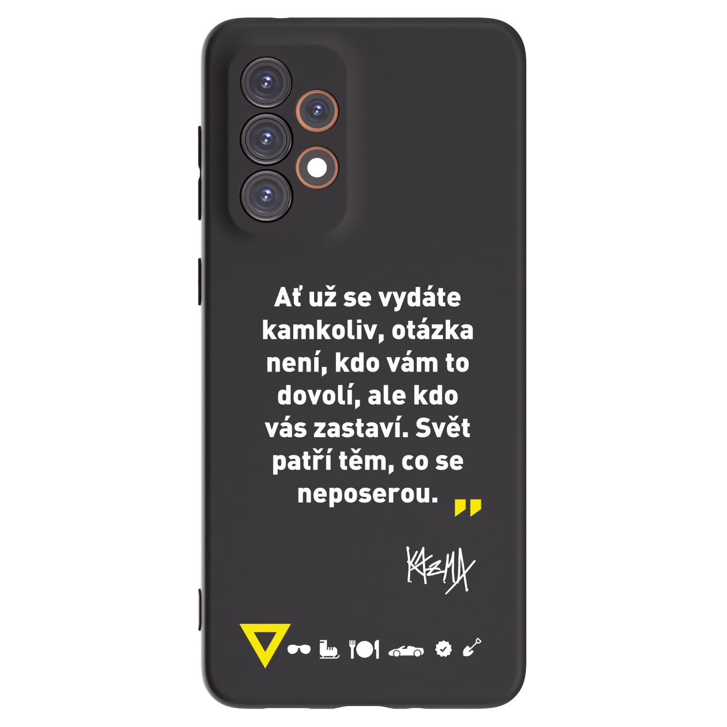 Picasee silikonový černý obal pro Samsung Galaxy A33 5G A336 - Kazma - SVĚT PATŘÍ TĚM, CO SE NEPOSEROU