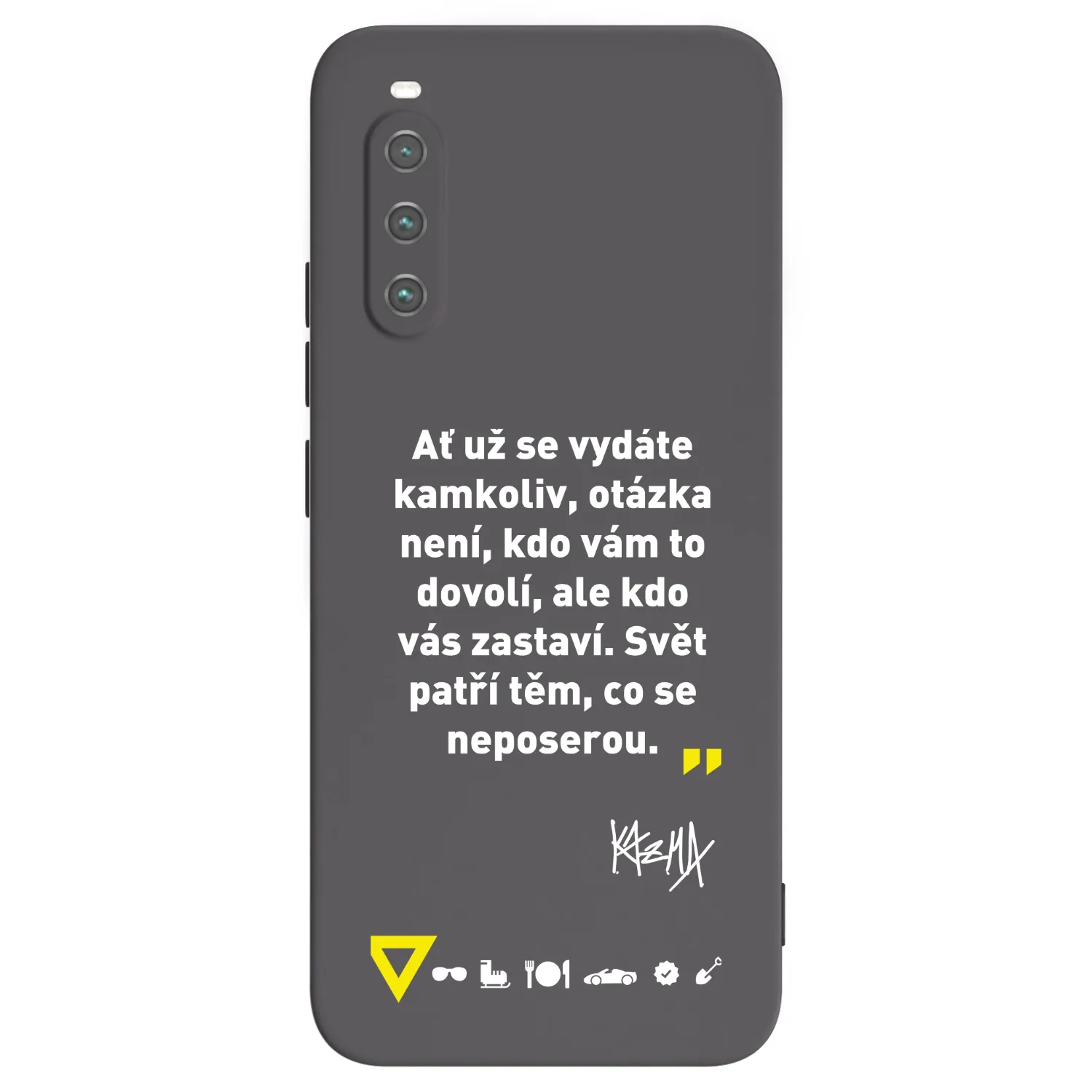 Picasee silikonový černý obal pro Sony Xperia 10 IV 5G - Kazma - SVĚT PATŘÍ TĚM, CO SE NEPOSEROU