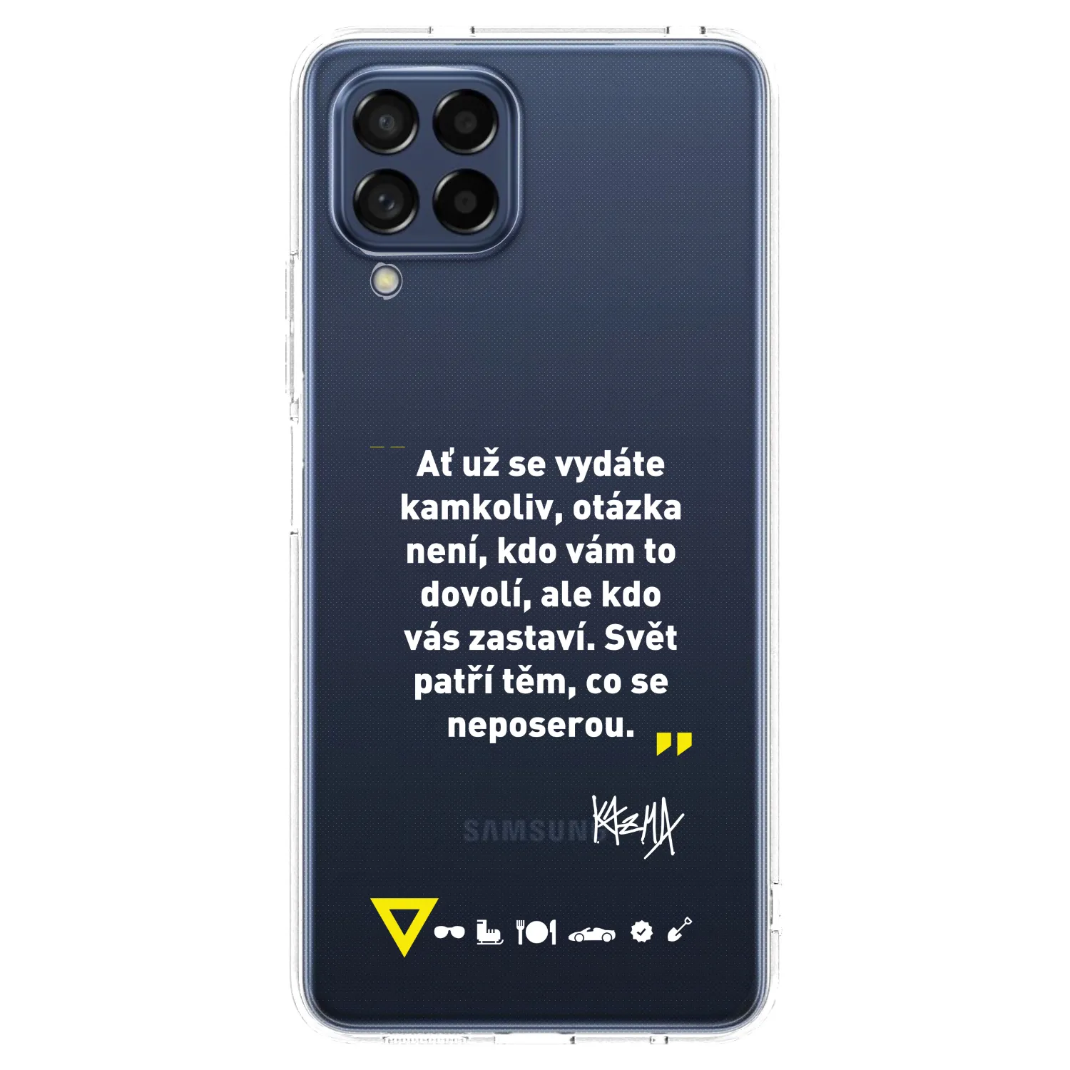 Picasee silikonový průhledný obal pro Samsung Galaxy M53 5G - Kazma - SVĚT PATŘÍ TĚM, CO SE NEPOSEROU