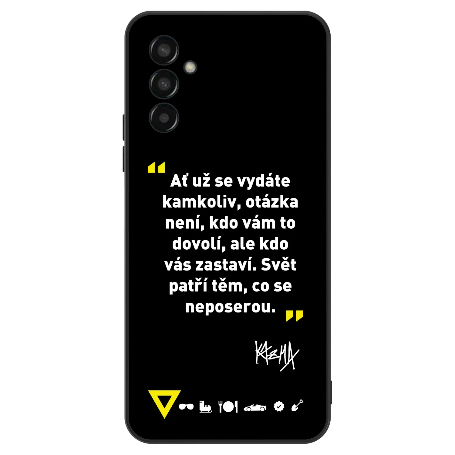 Picasee ULTIMATE CASE pro Samsung Galaxy M13 M135F - Kazma - SVĚT PATŘÍ TĚM, CO SE NEPOSEROU