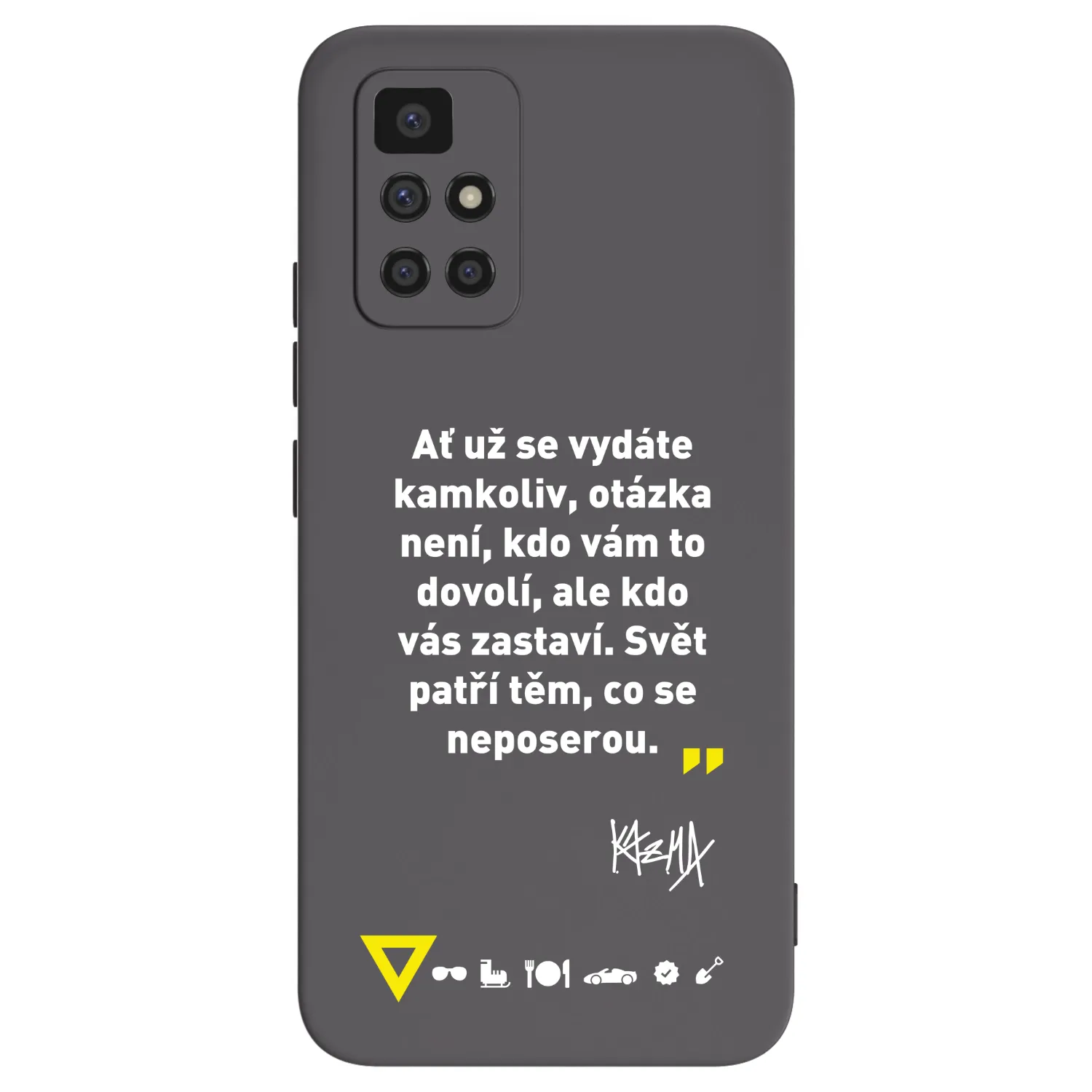 Picasee silikonový černý obal pro Xiaomi Redmi 10 (2022) - Kazma - SVĚT PATŘÍ TĚM, CO SE NEPOSEROU