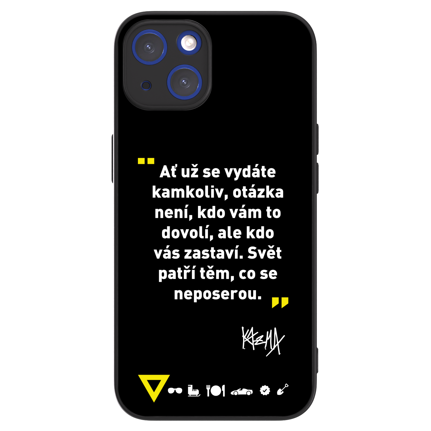 Picasee ULTIMATE CASE MagSafe pro Apple iPhone 14 - Kazma - SVĚT PATŘÍ TĚM, CO SE NEPOSEROU