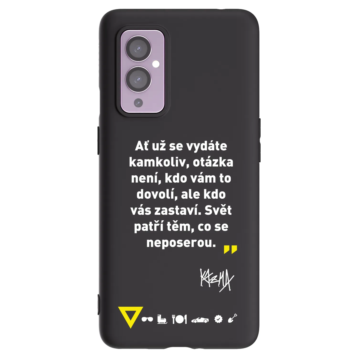 Picasee silikonový černý obal pro OnePlus 9 - Kazma - SVĚT PATŘÍ TĚM, CO SE NEPOSEROU