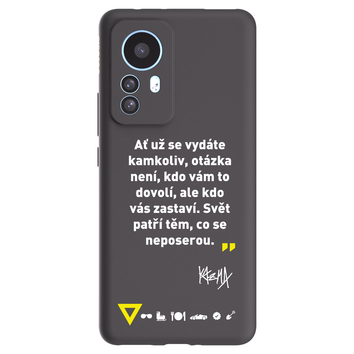 Picasee silikonový černý obal pro Xiaomi 12T - Kazma - SVĚT PATŘÍ TĚM, CO SE NEPOSEROU