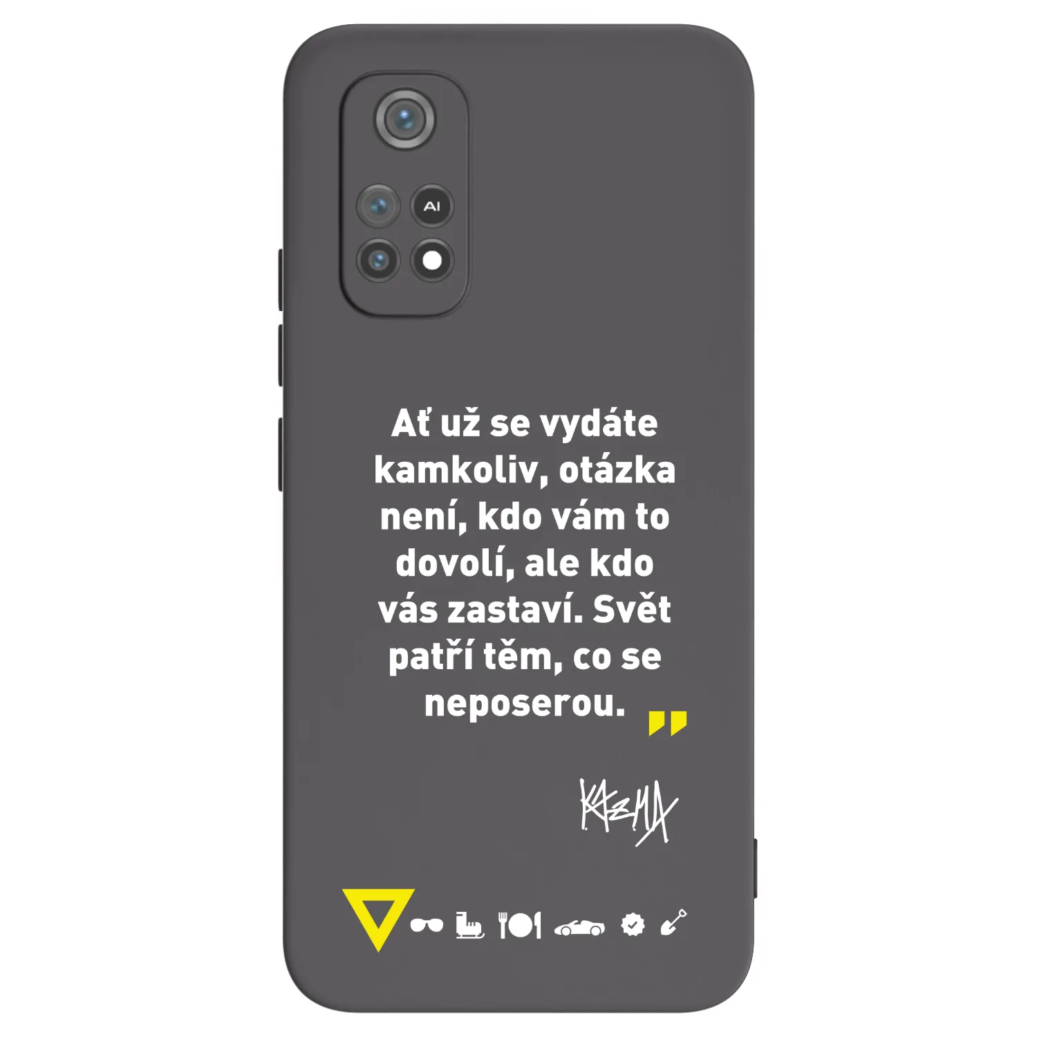 Picasee silikonový černý obal pro Xiaomi Poco M4 Pro - Kazma - SVĚT PATŘÍ TĚM, CO SE NEPOSEROU