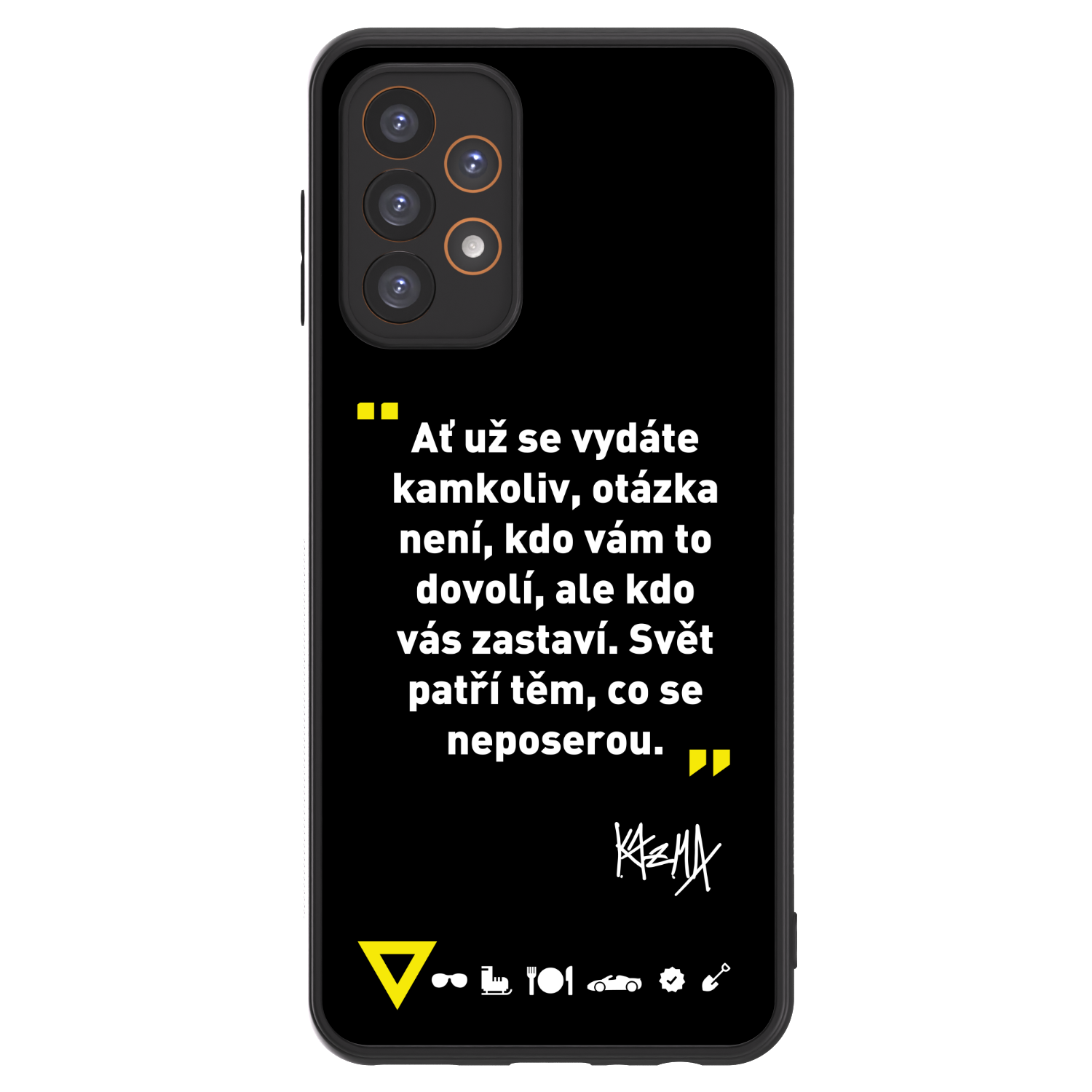 Picasee ULTIMATE CASE pro Samsung Galaxy A23 A236B 5G - Kazma - SVĚT PATŘÍ TĚM, CO SE NEPOSEROU