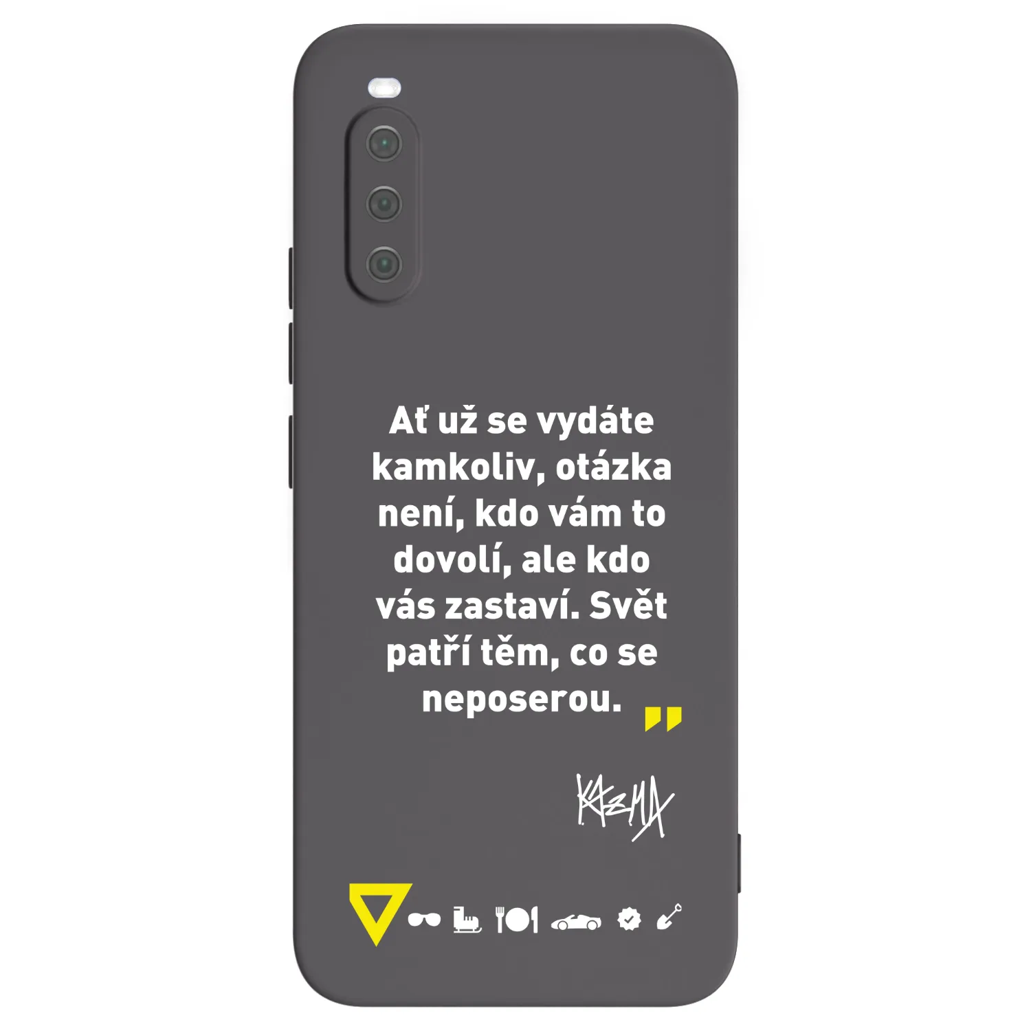 Picasee silikonový černý obal pro Sony Xperia 10 III - Kazma - SVĚT PATŘÍ TĚM, CO SE NEPOSEROU