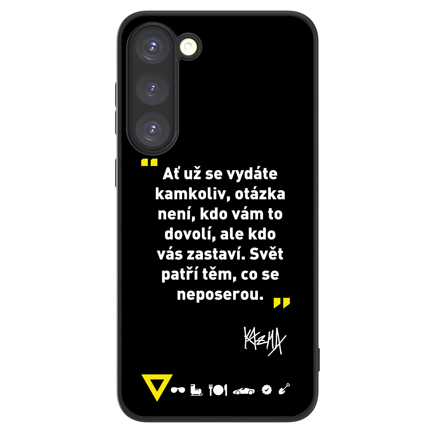 Picasee ULTIMATE CASE pro Samsung Galaxy S23+ 5G - Kazma - SVĚT PATŘÍ TĚM, CO SE NEPOSEROU