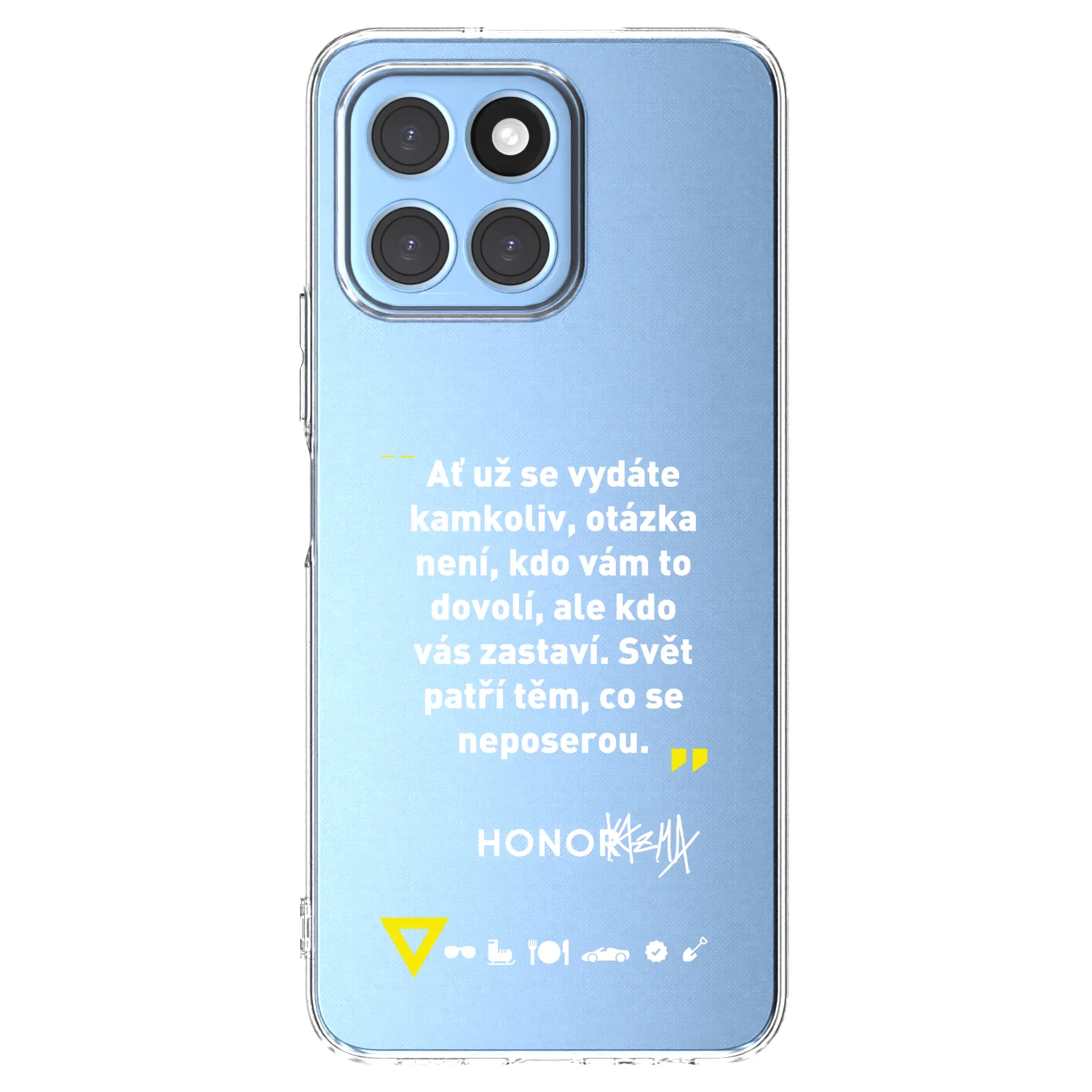 Picasee silikonový průhledný obal pro Honor X8 5G - Kazma - SVĚT PATŘÍ TĚM, CO SE NEPOSEROU