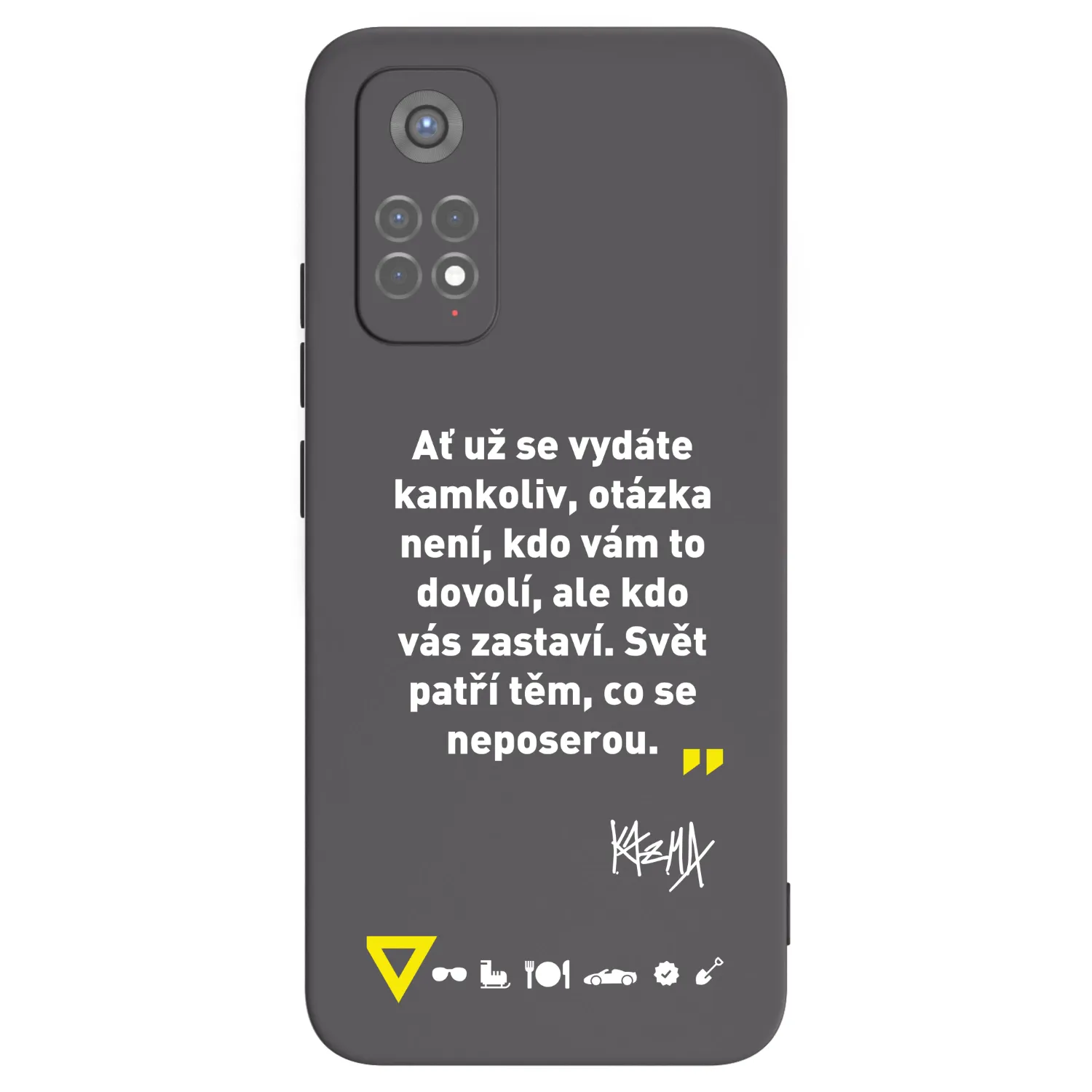 Picasee silikonový černý obal pro Xiaomi Redmi Note 11S 5G - Kazma - SVĚT PATŘÍ TĚM, CO SE NEPOSEROU