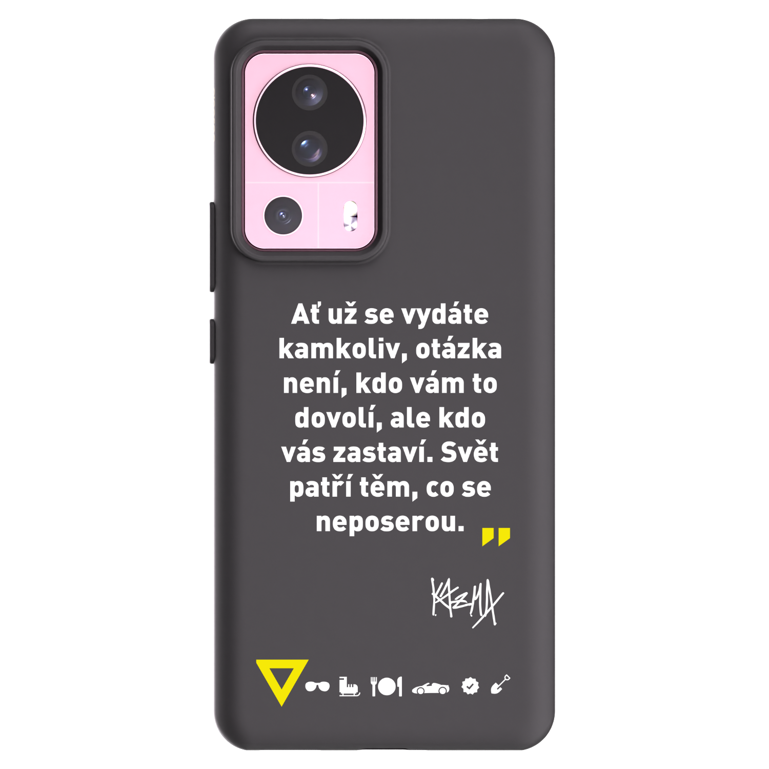 Picasee silikonový černý obal pro Xiaomi 13 Lite - Kazma - SVĚT PATŘÍ TĚM, CO SE NEPOSEROU