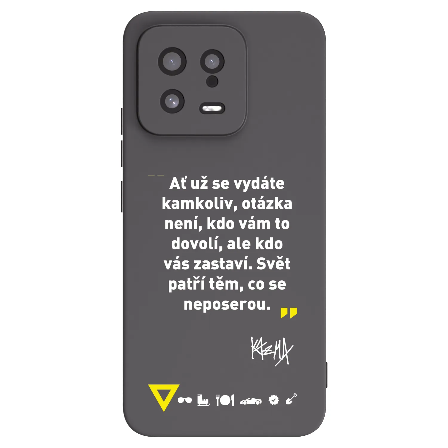 Picasee silikonový černý obal pro Xiaomi 13 - Kazma - SVĚT PATŘÍ TĚM, CO SE NEPOSEROU