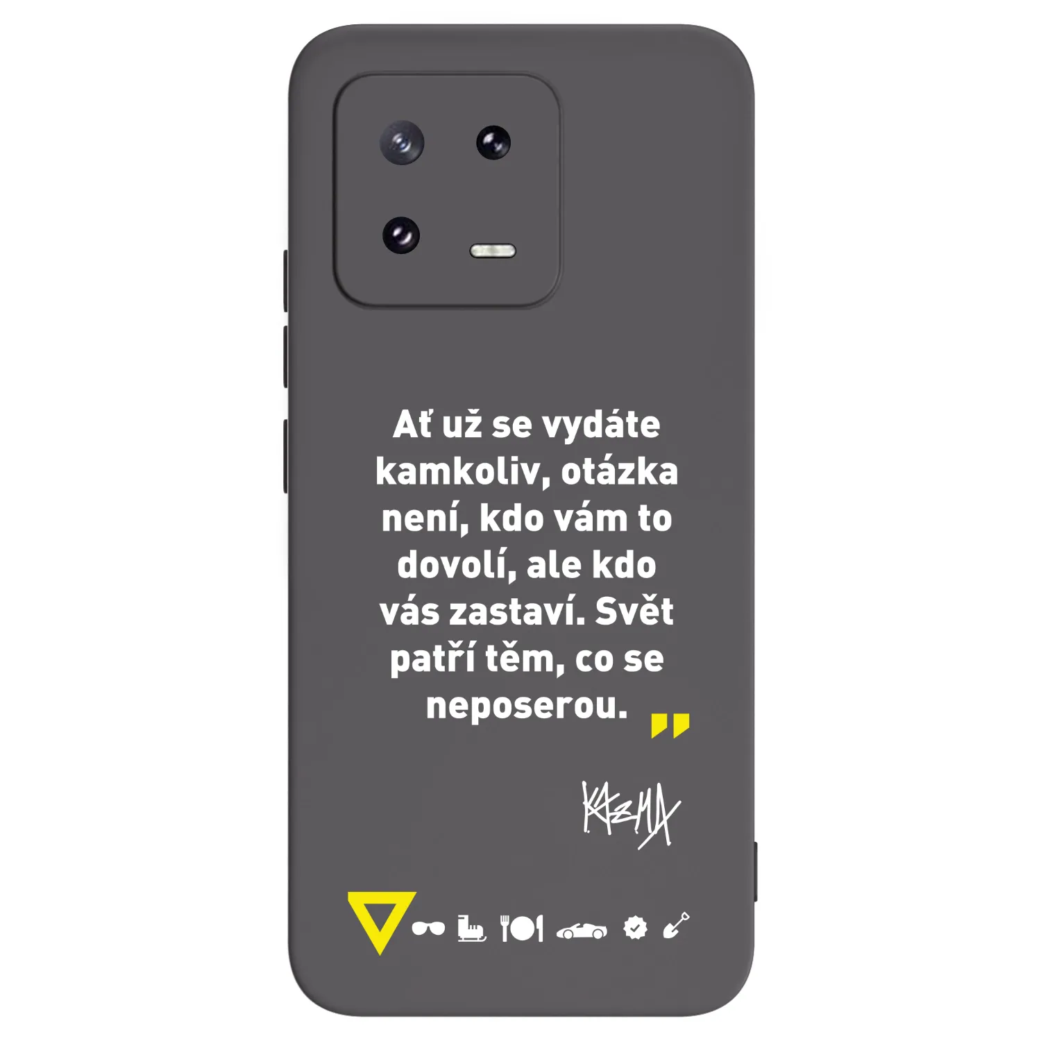 Picasee silikonový černý obal pro Xiaomi 13 Pro - Kazma - SVĚT PATŘÍ TĚM, CO SE NEPOSEROU