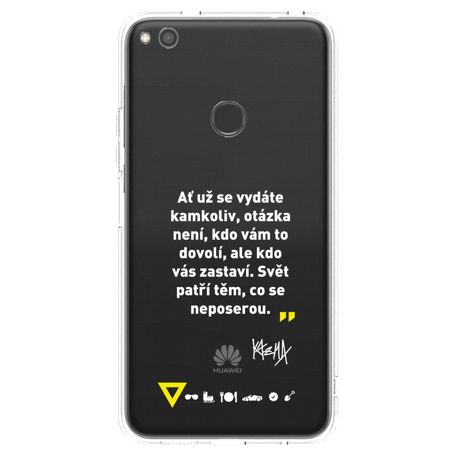 Picasee silikonový průhledný obal pro Huawei P9 Lite 2017 - Kazma - SVĚT PATŘÍ TĚM, CO SE NEPOSEROU