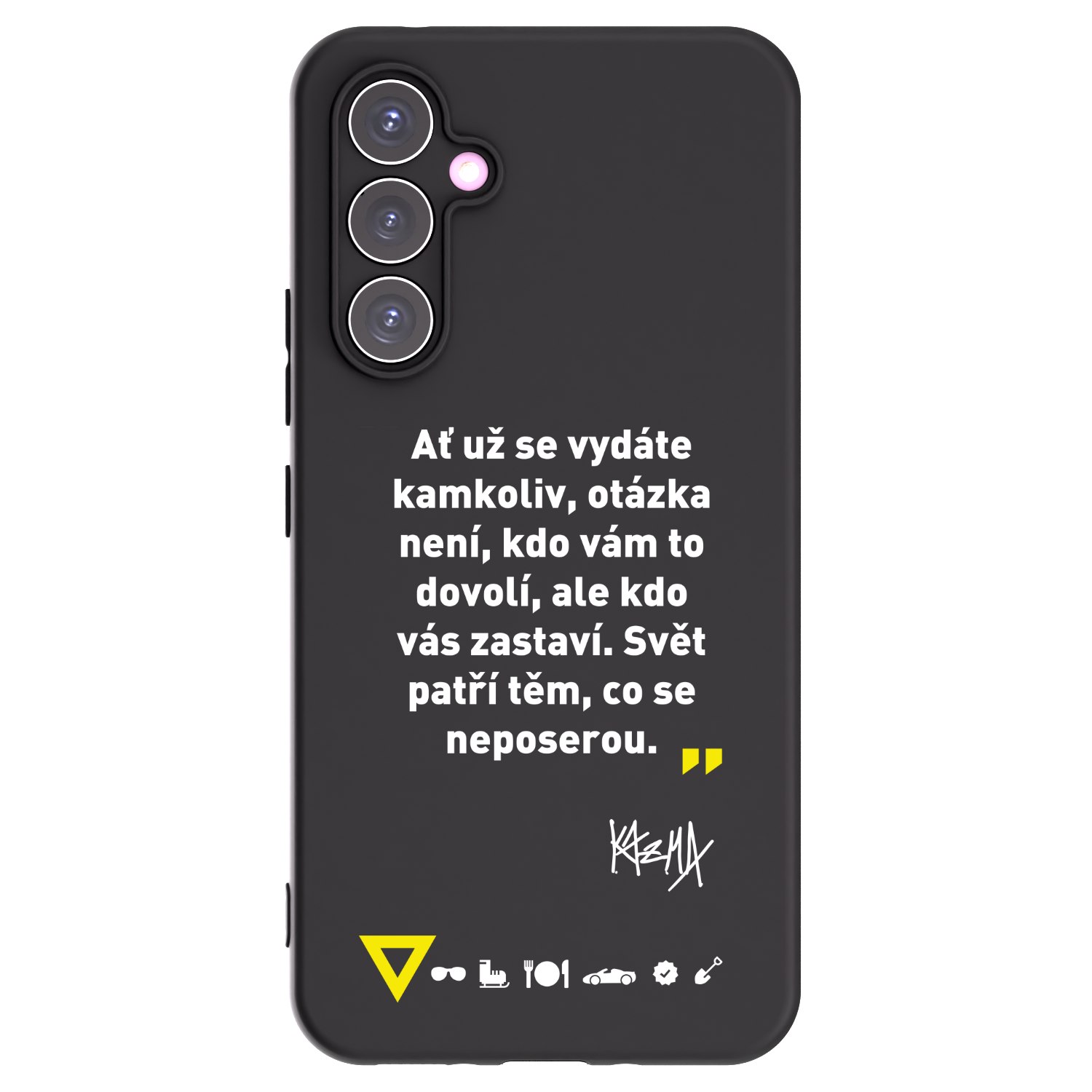 Picasee silikonový černý obal pro Samsung Galaxy A54 5G A546B - Kazma - SVĚT PATŘÍ TĚM, CO SE NEPOSEROU