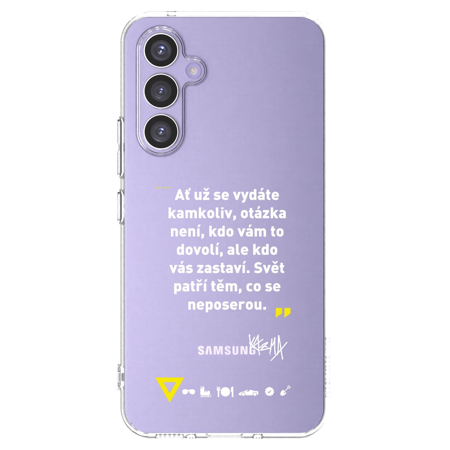 Picasee silikonový průhledný obal pro Samsung Galaxy A54 5G A546B - Kazma - SVĚT PATŘÍ TĚM, CO SE NEPOSEROU