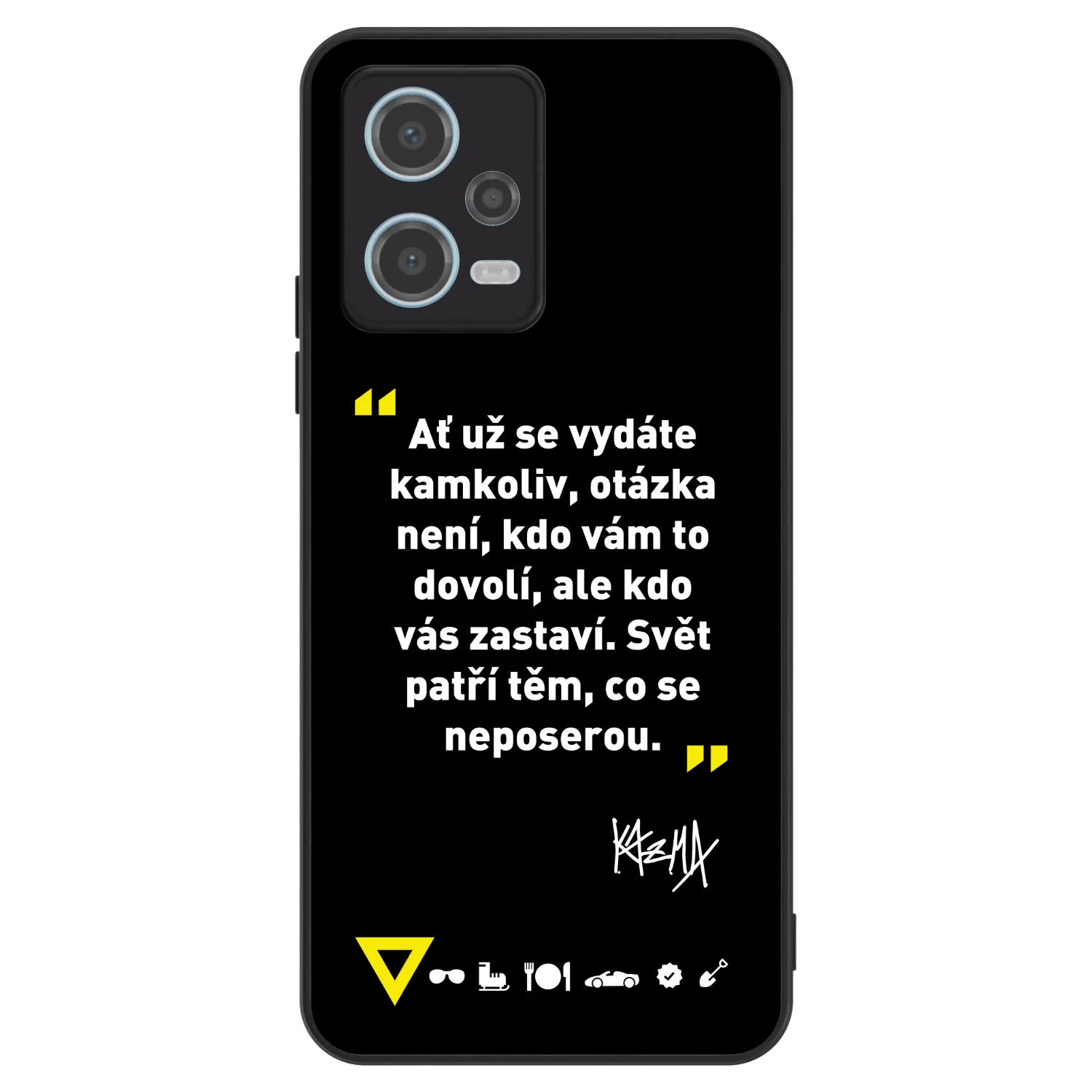 Picasee ULTIMATE CASE pro Xiaomi Redmi Note 12 5G - Kazma - SVĚT PATŘÍ TĚM, CO SE NEPOSEROU