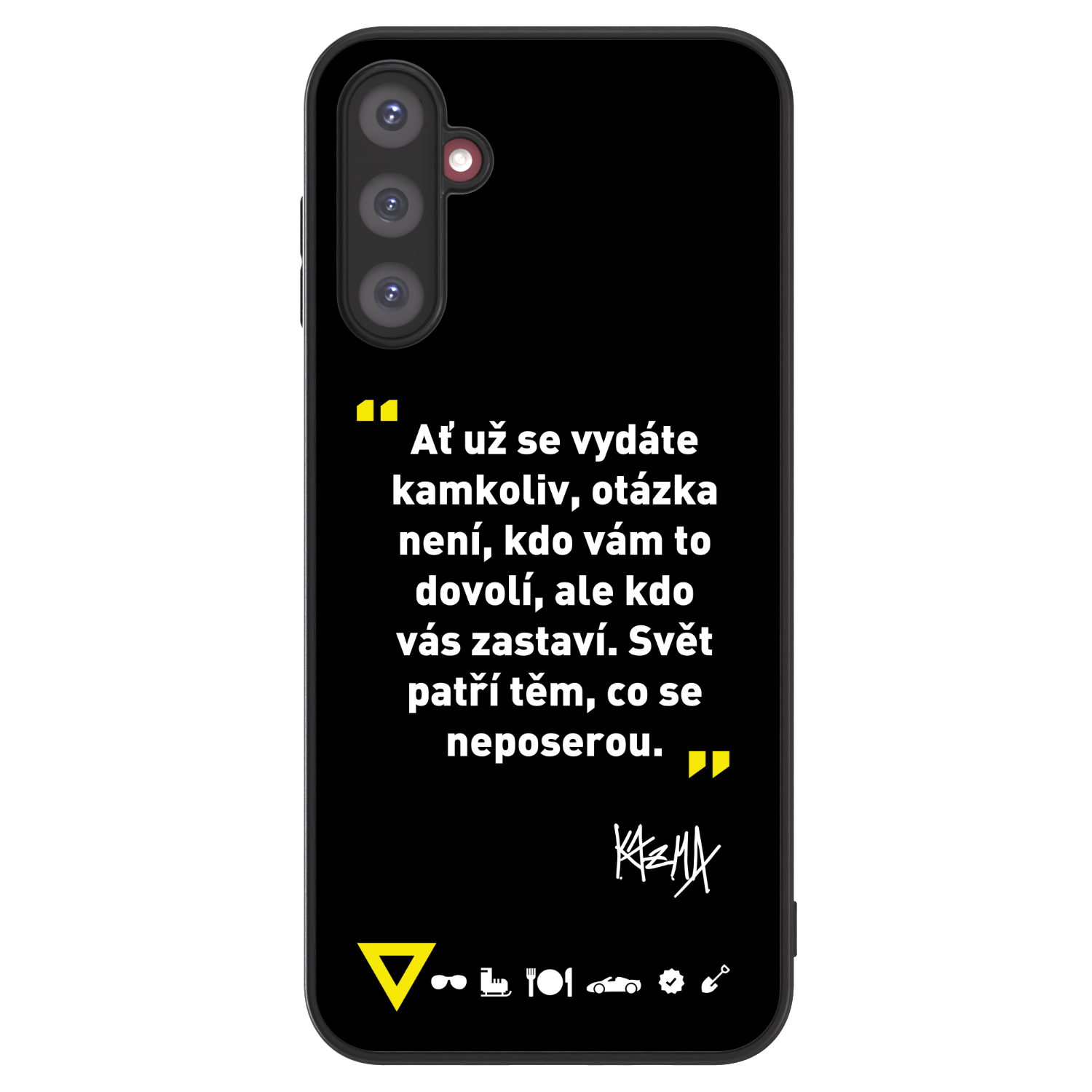Picasee ULTIMATE CASE pro Samsung Galaxy A14 4G A145R - Kazma - SVĚT PATŘÍ TĚM, CO SE NEPOSEROU