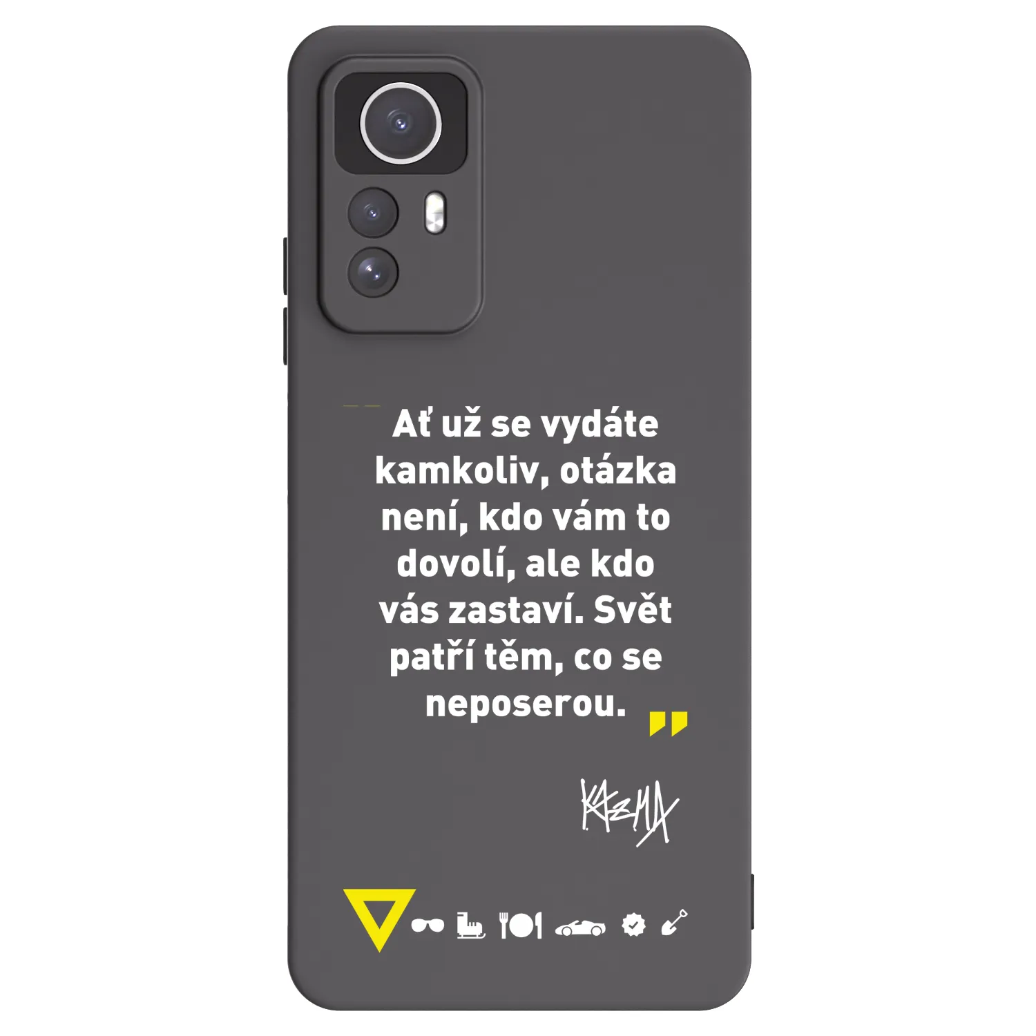 Picasee silikonový černý obal pro Xiaomi Redmi Note 12S - Kazma - SVĚT PATŘÍ TĚM, CO SE NEPOSEROU