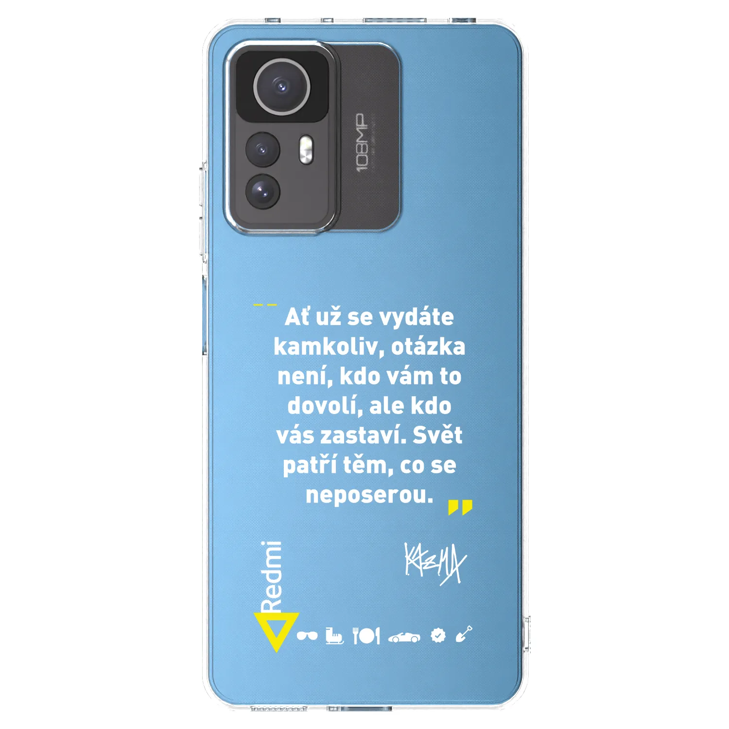 Picasee silikonový průhledný obal pro Xiaomi Redmi Note 12S - Kazma - SVĚT PATŘÍ TĚM, CO SE NEPOSEROU