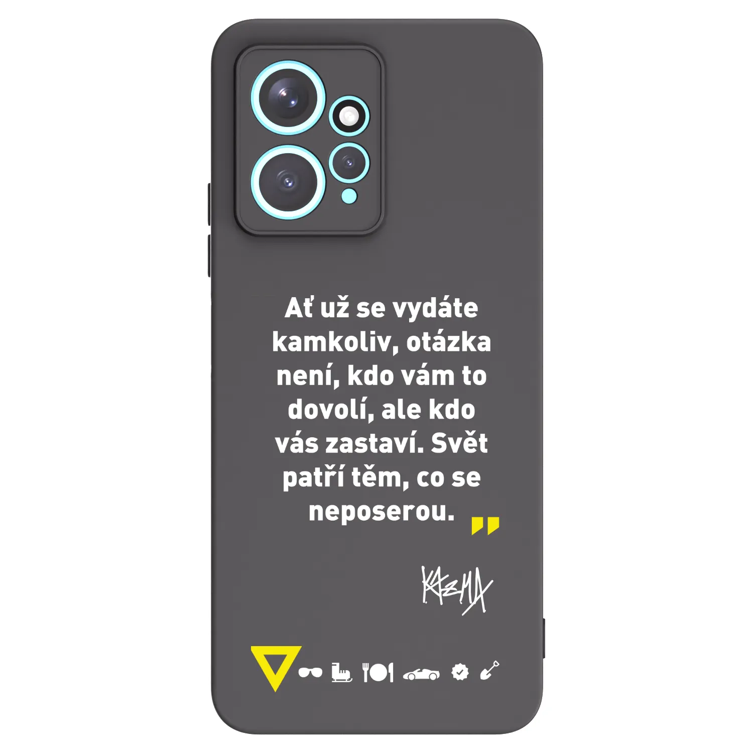 Picasee silikonový černý obal pro Xiaomi Redmi Note 12 4G - Kazma - SVĚT PATŘÍ TĚM, CO SE NEPOSEROU