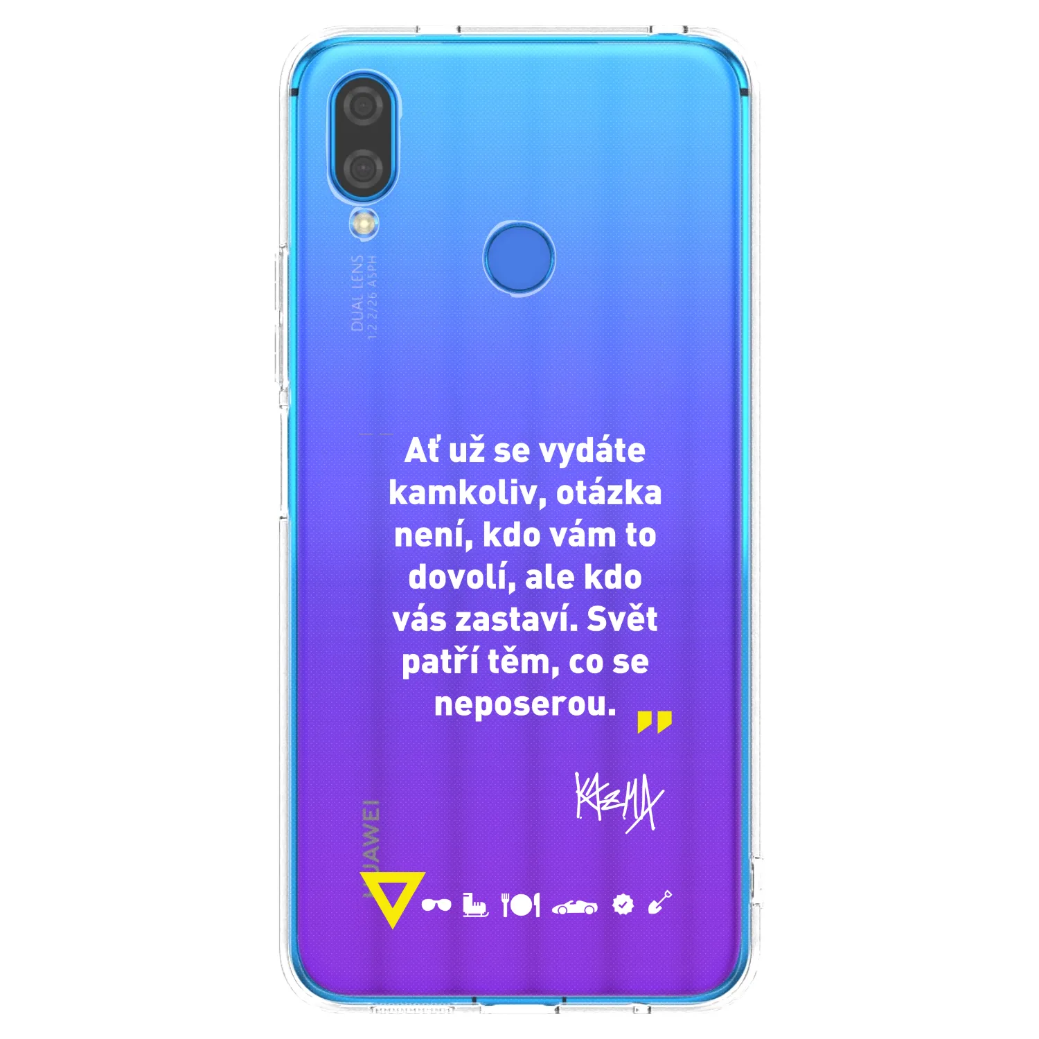 Picasee silikonový průhledný obal pro Huawei Nova 3i - Kazma - SVĚT PATŘÍ TĚM, CO SE NEPOSEROU