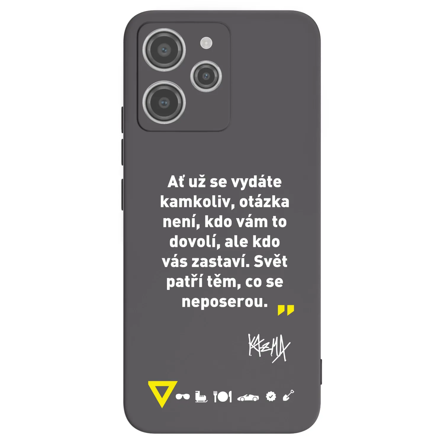 Picasee silikonový černý obal pro Xiaomi Redmi 12 4G - Kazma - SVĚT PATŘÍ TĚM, CO SE NEPOSEROU