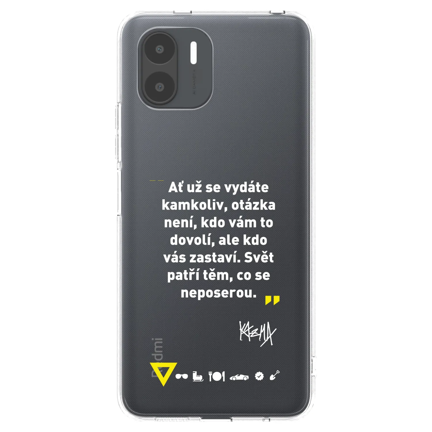 Picasee silikonový průhledný obal pro Xiaomi Redmi A2 - Kazma - SVĚT PATŘÍ TĚM, CO SE NEPOSEROU