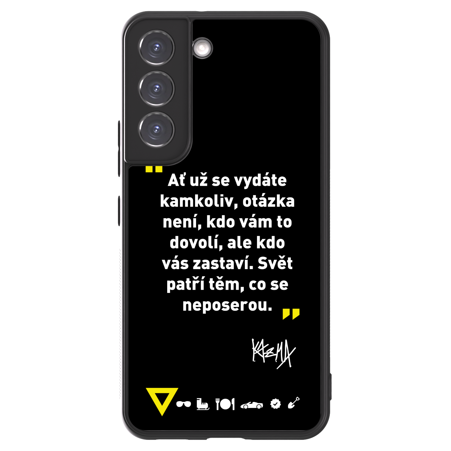 Picasee ULTIMATE CASE PowerShare pro Samsung Galaxy S22 5G - Kazma - SVĚT PATŘÍ TĚM, CO SE NEPOSEROU