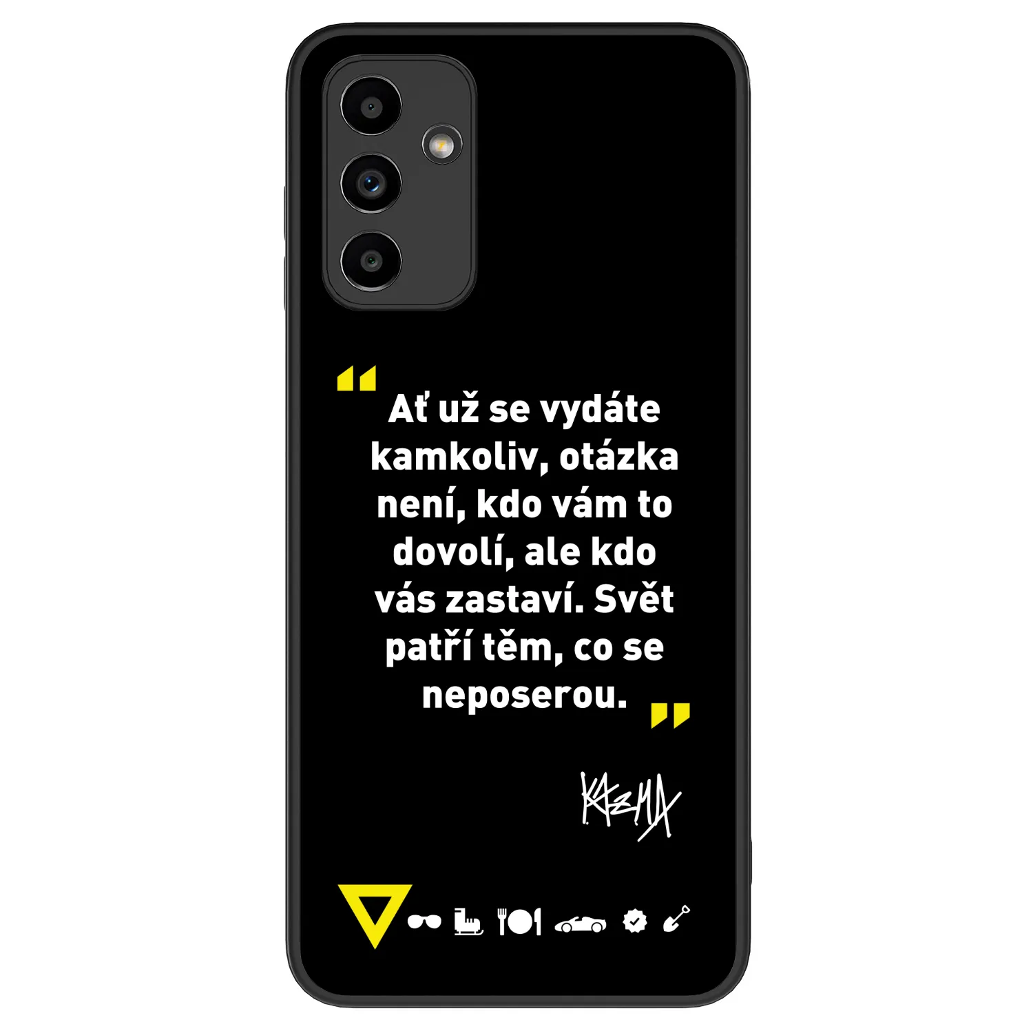 Picasee ULTIMATE CASE pro Samsung Galaxy A04s A047F - Kazma - SVĚT PATŘÍ TĚM, CO SE NEPOSEROU