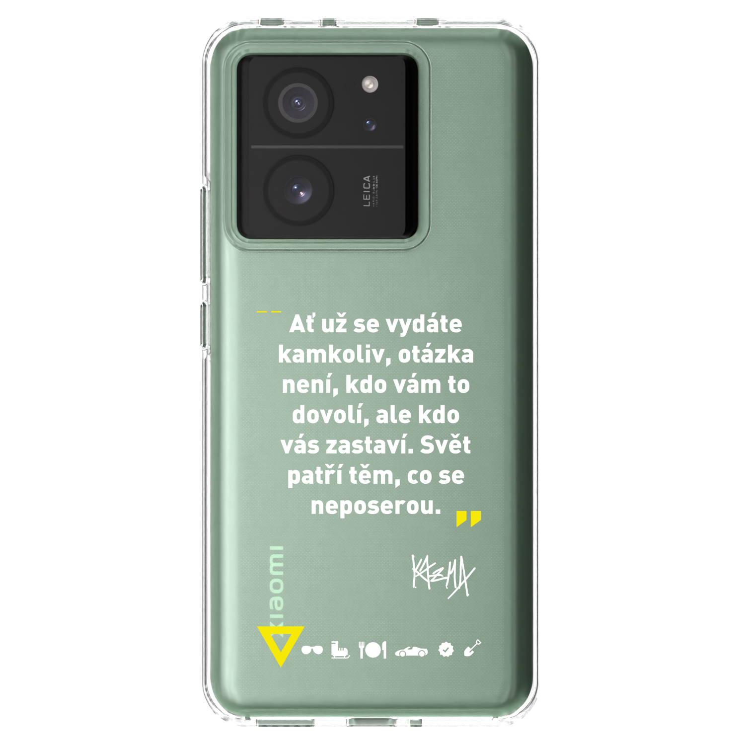 Picasee silikonový průhledný obal pro Xiaomi 13T - Kazma - SVĚT PATŘÍ TĚM, CO SE NEPOSEROU