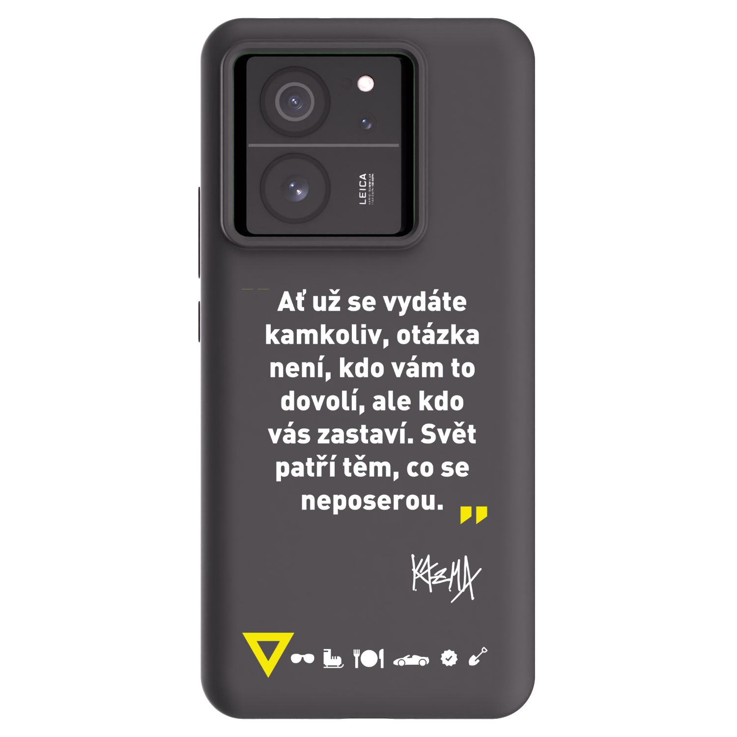 Picasee silikonový černý obal pro Xiaomi 13T Pro - Kazma - SVĚT PATŘÍ TĚM, CO SE NEPOSEROU